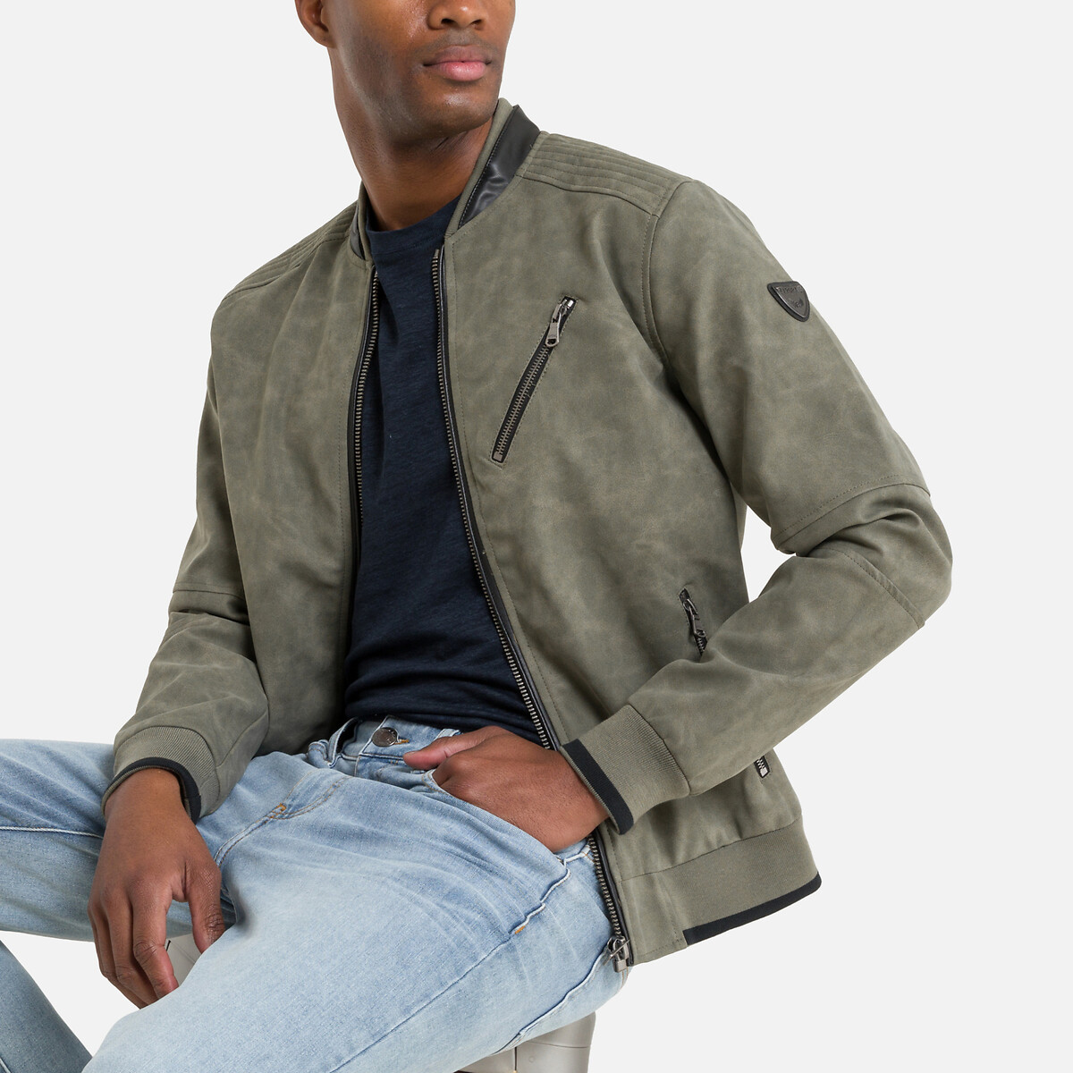 zip through bomber jacket