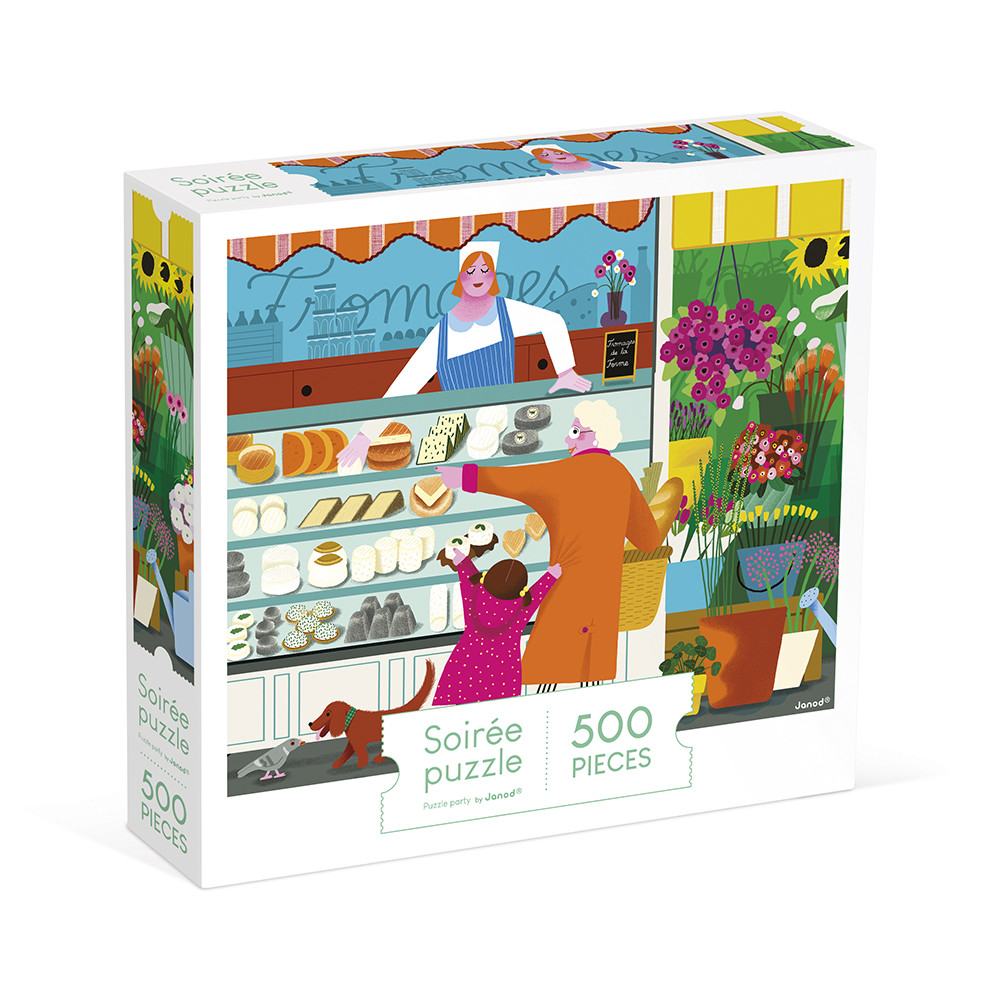 Puzzle Adulte 500 Pcs, Sur Le Marché, JANOD