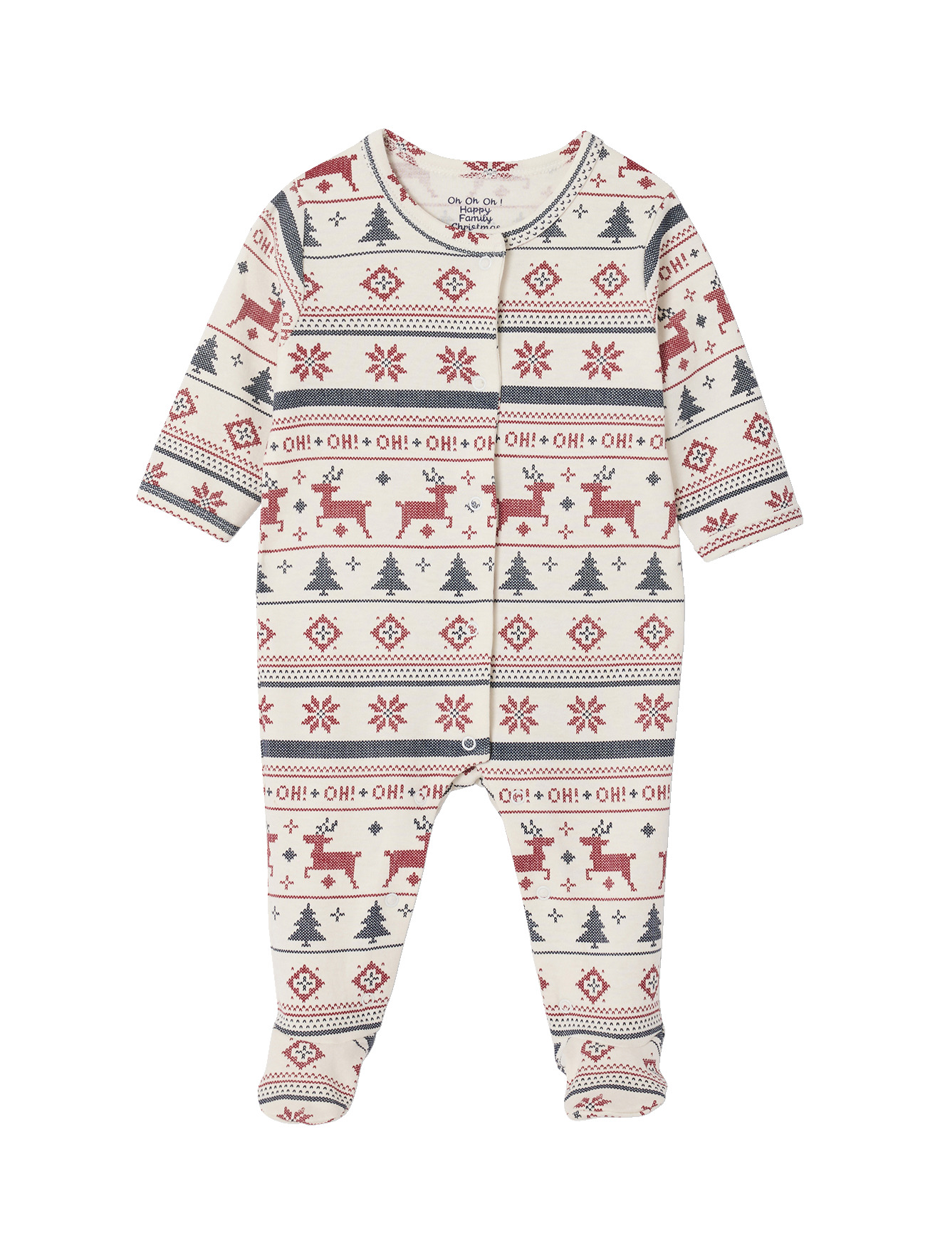 Pyjama bébé mixte Noël capsule famille, VERTBAUDET