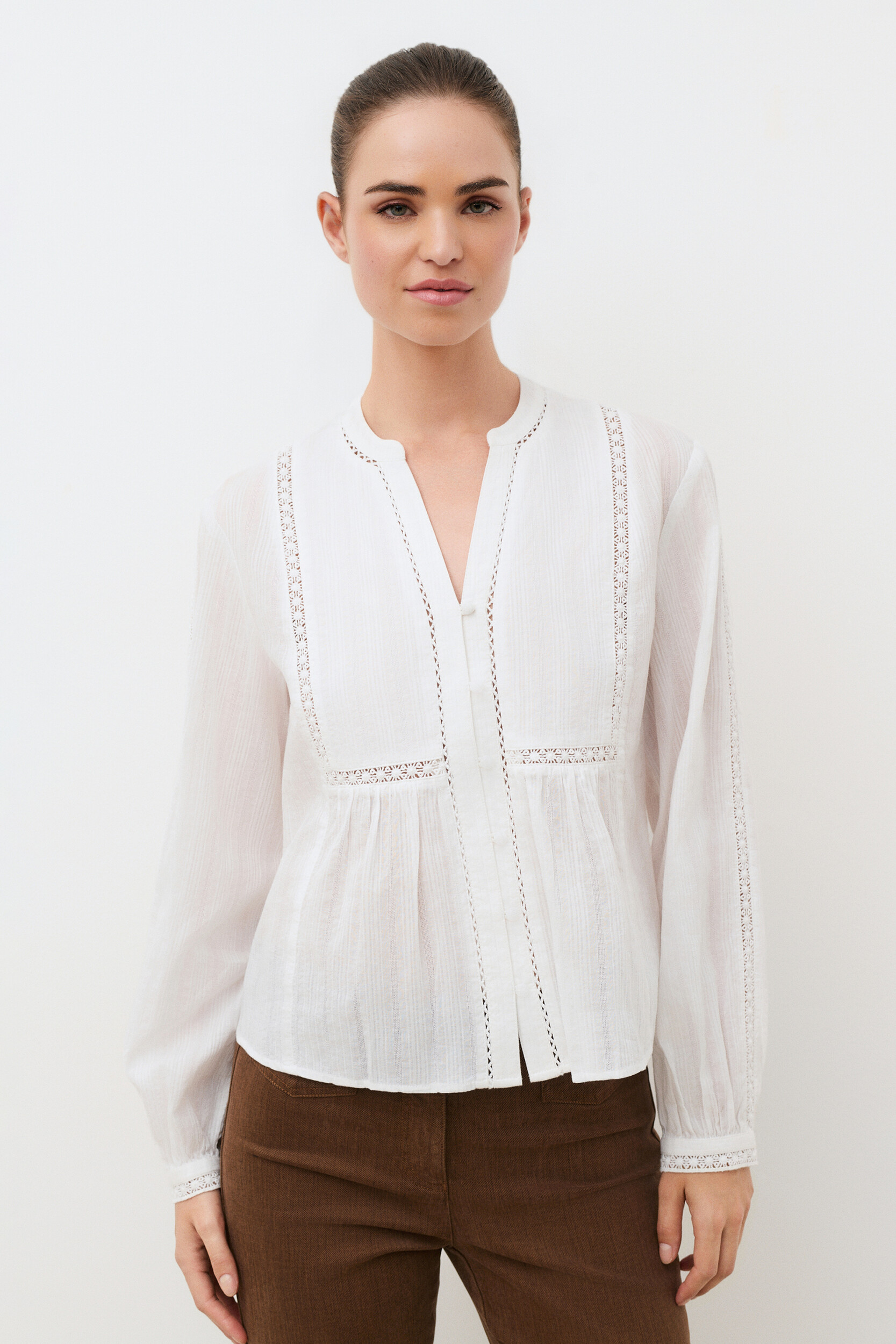 Chemise droite col tunisien CMARINA, CAROLL