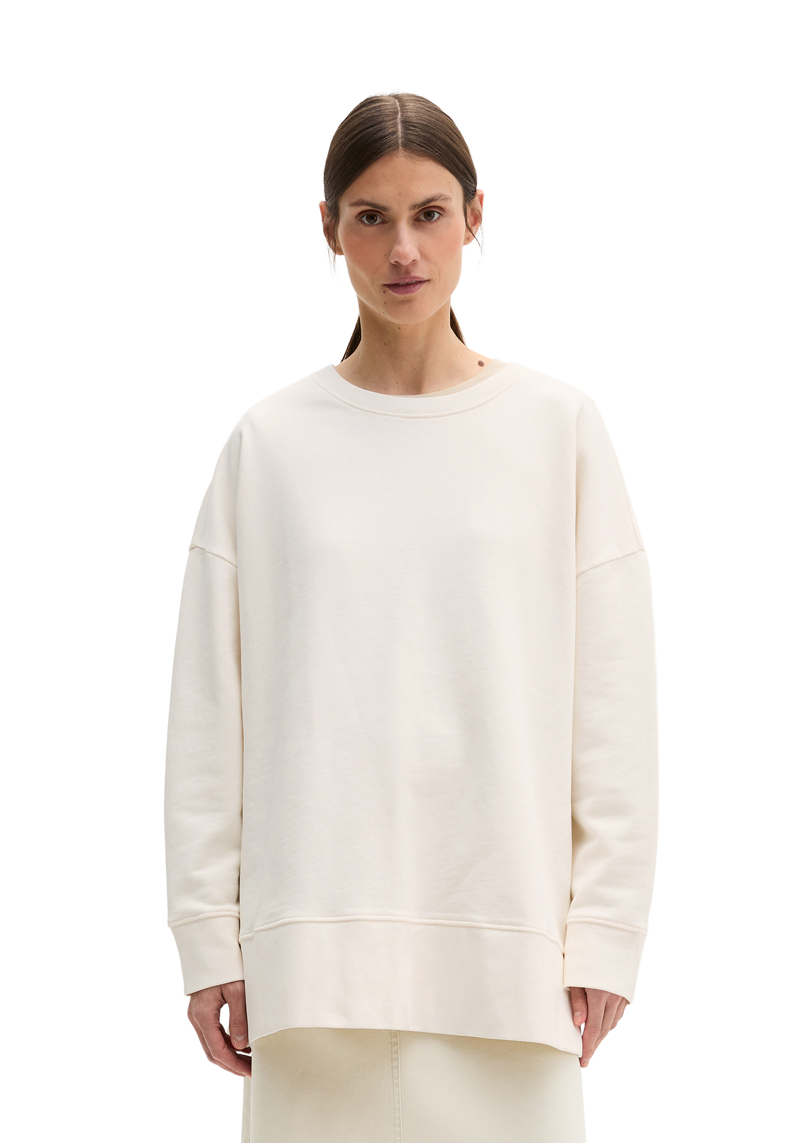 Logo-Sweatshirt loose en coton organique, MARC O'POLO