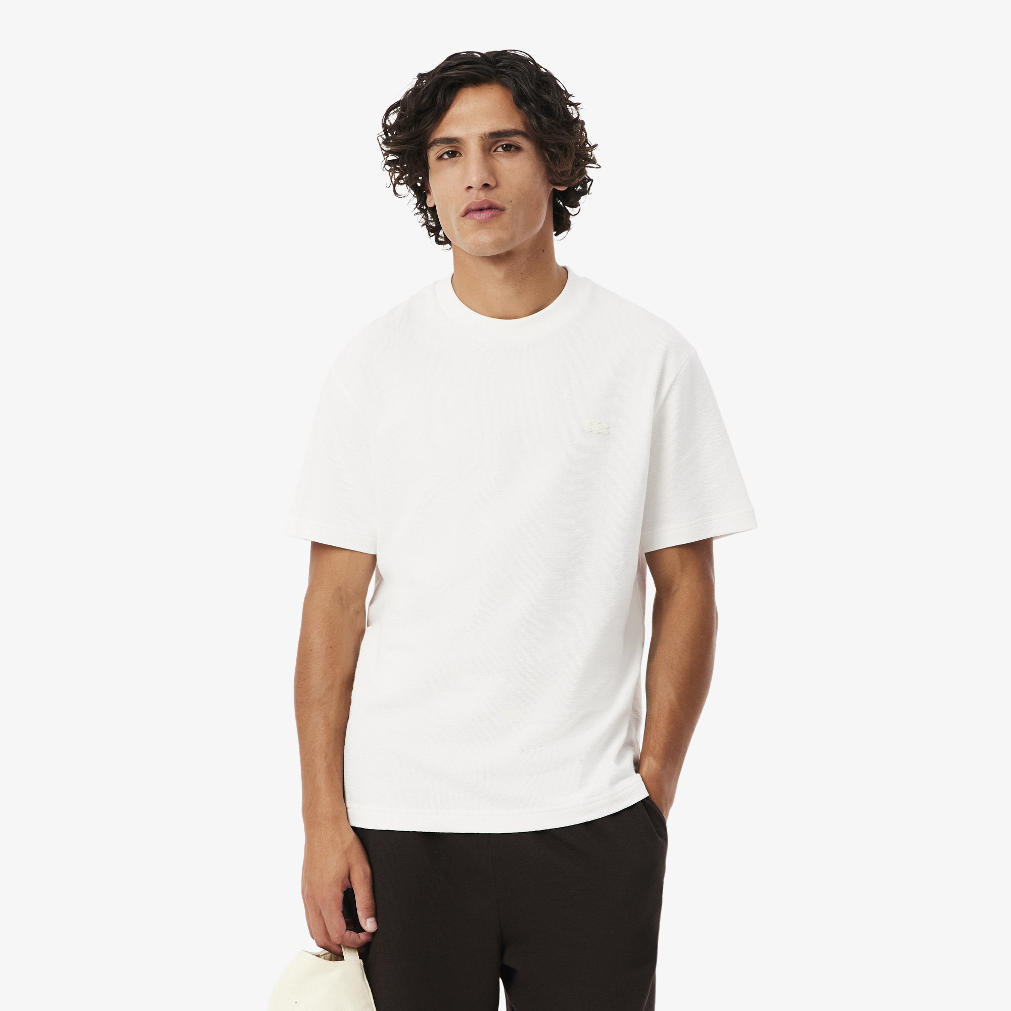 T-shirt jersey texturé, LACOSTE