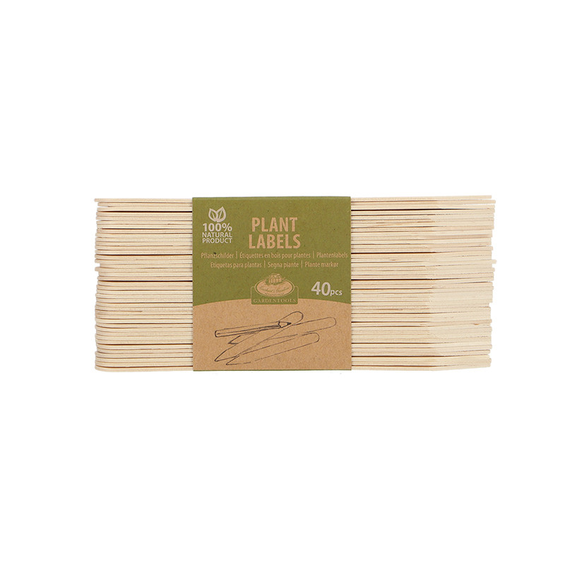 Lot de 40 étiquettes bois pour plantes, ESSCHERT DESIGN