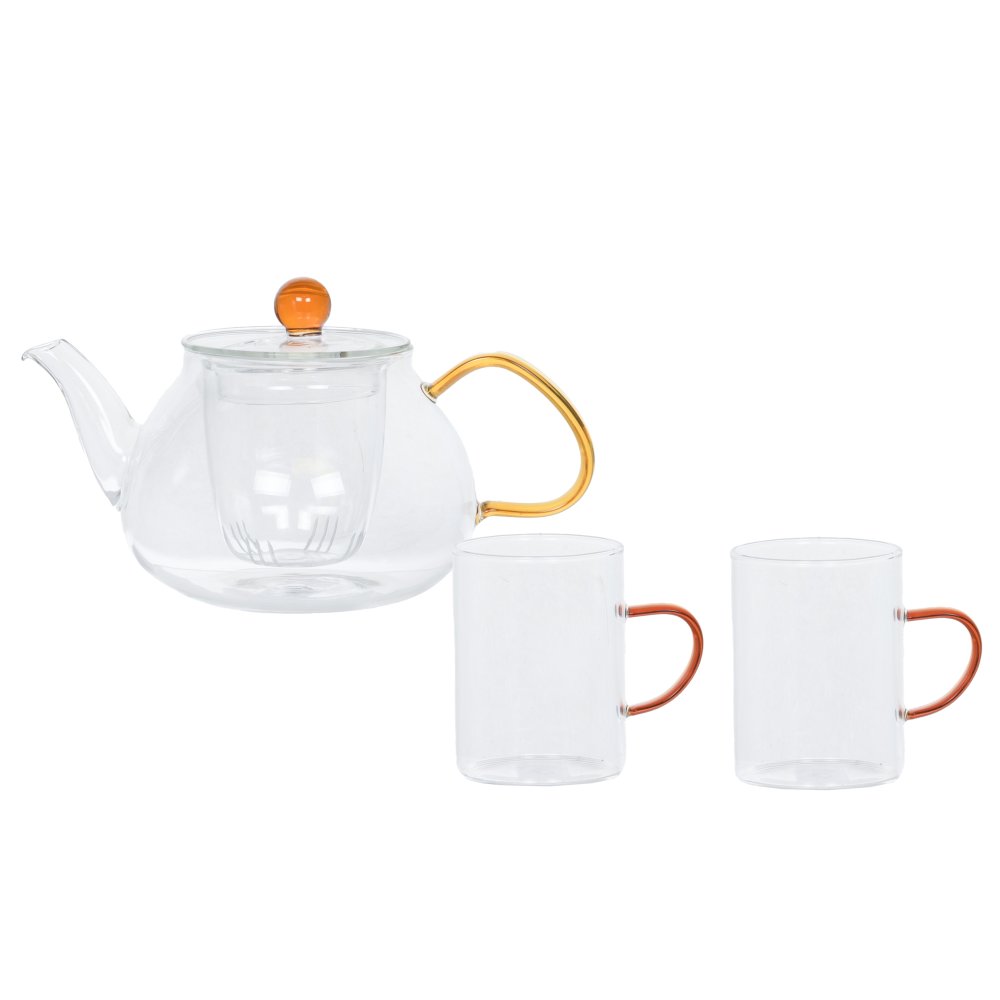 Coffret Théière avec 2 tasses Zenya Jaune 70 cl - ZENYA, TABLE PASSION