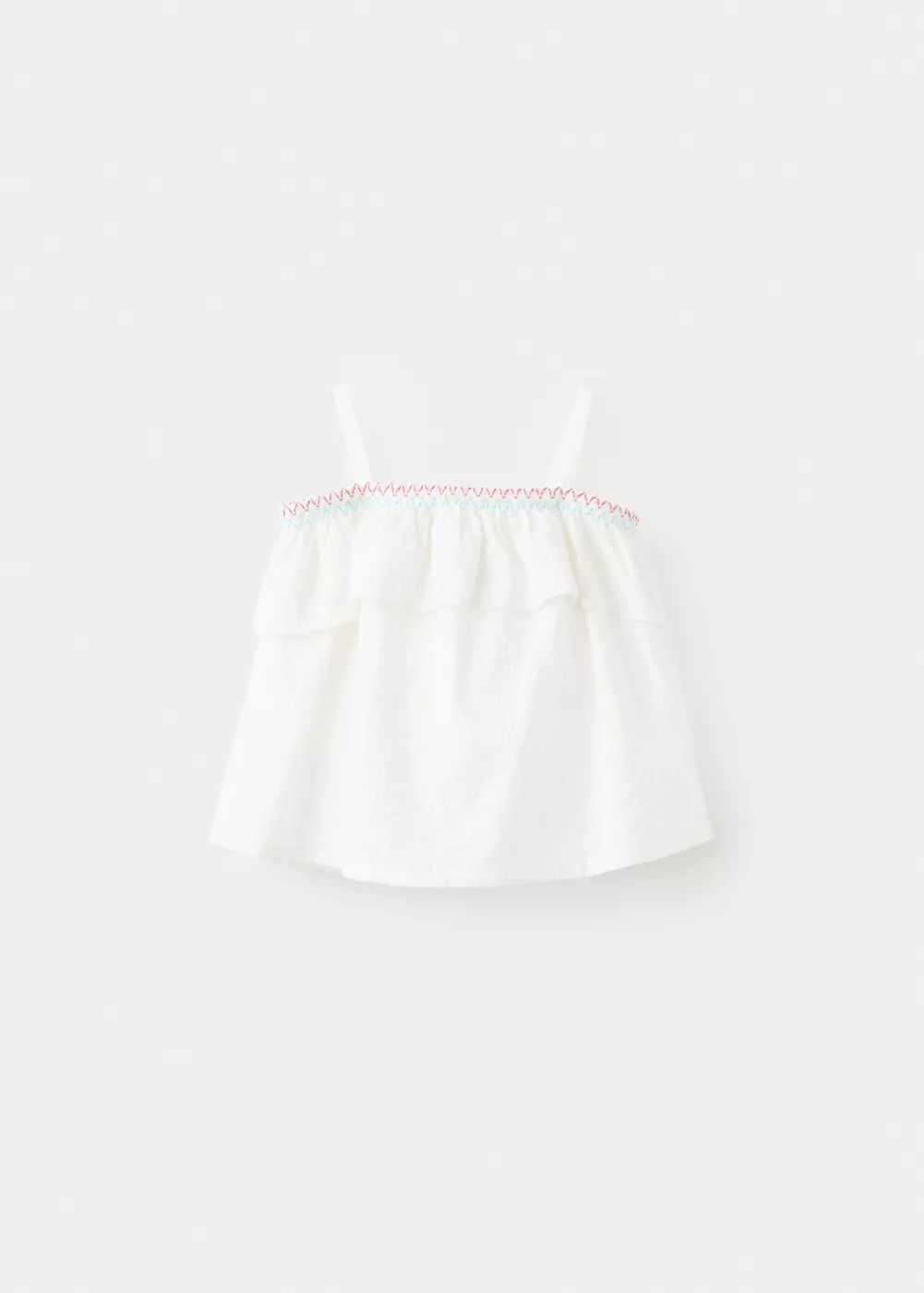 Blouse coton détails brodés, MANGO BABY