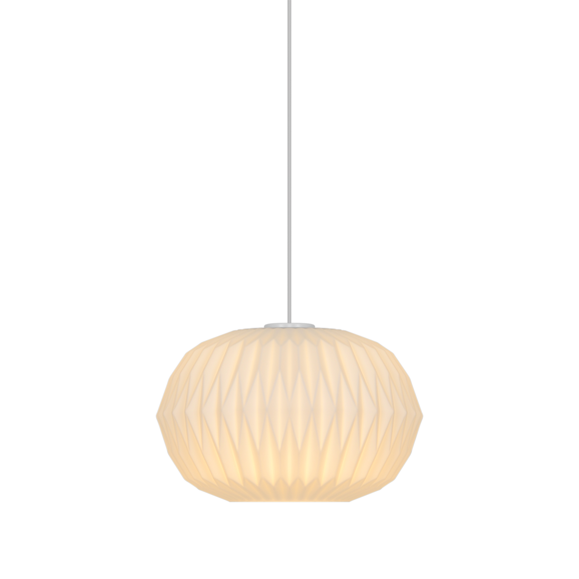 Suspension plissé élégant en verre opale, AVIANA, NORDLUX