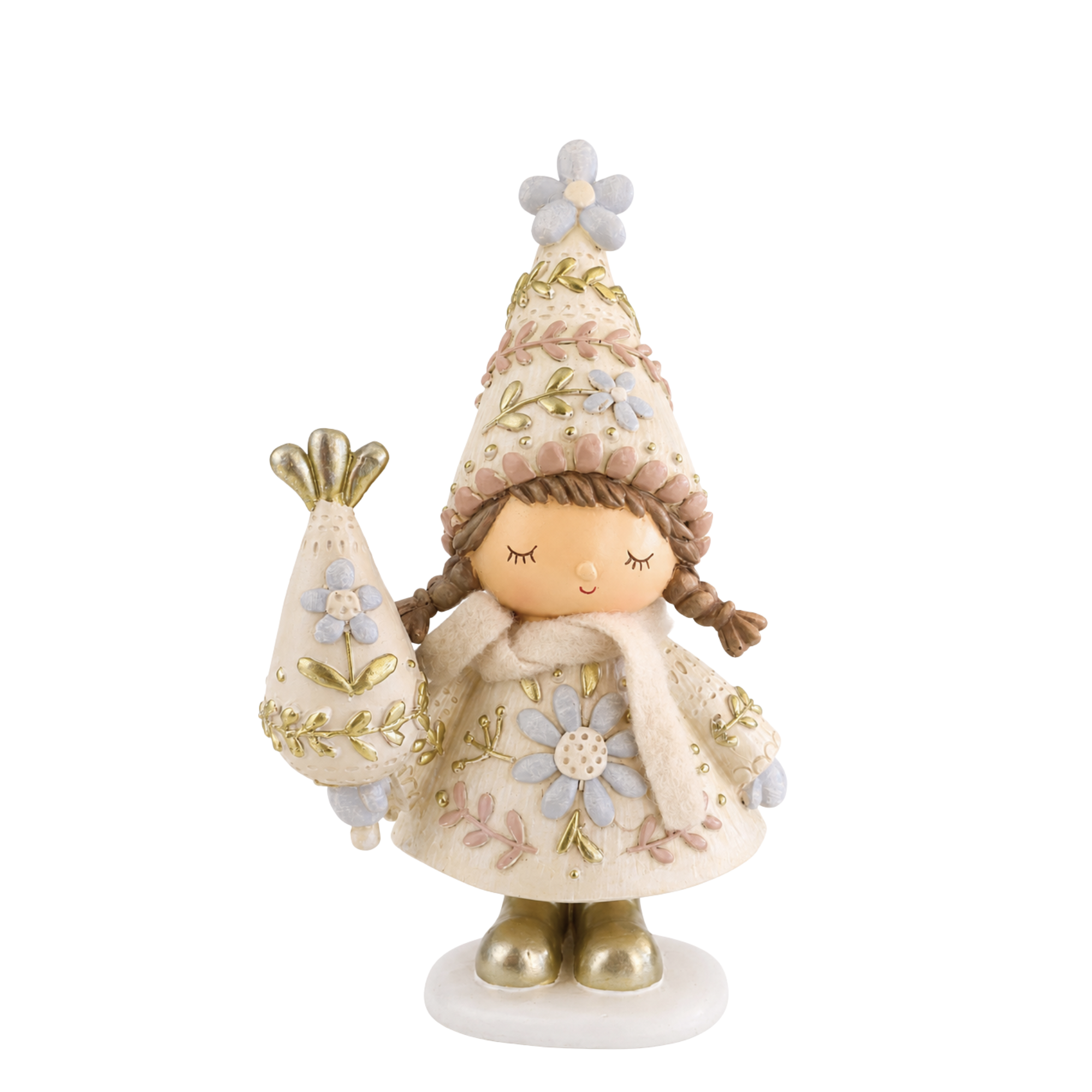 Figurine fillette de noël décorative artificielle H21 ELFIE, SIA