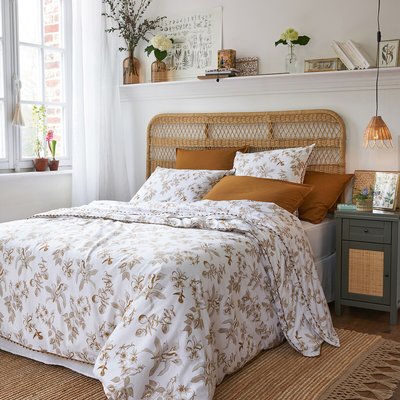 Granadille Monochrome Floral Crochet 100% Washed Cotton Duvet Cover LA REDOUTE INTERIEURS