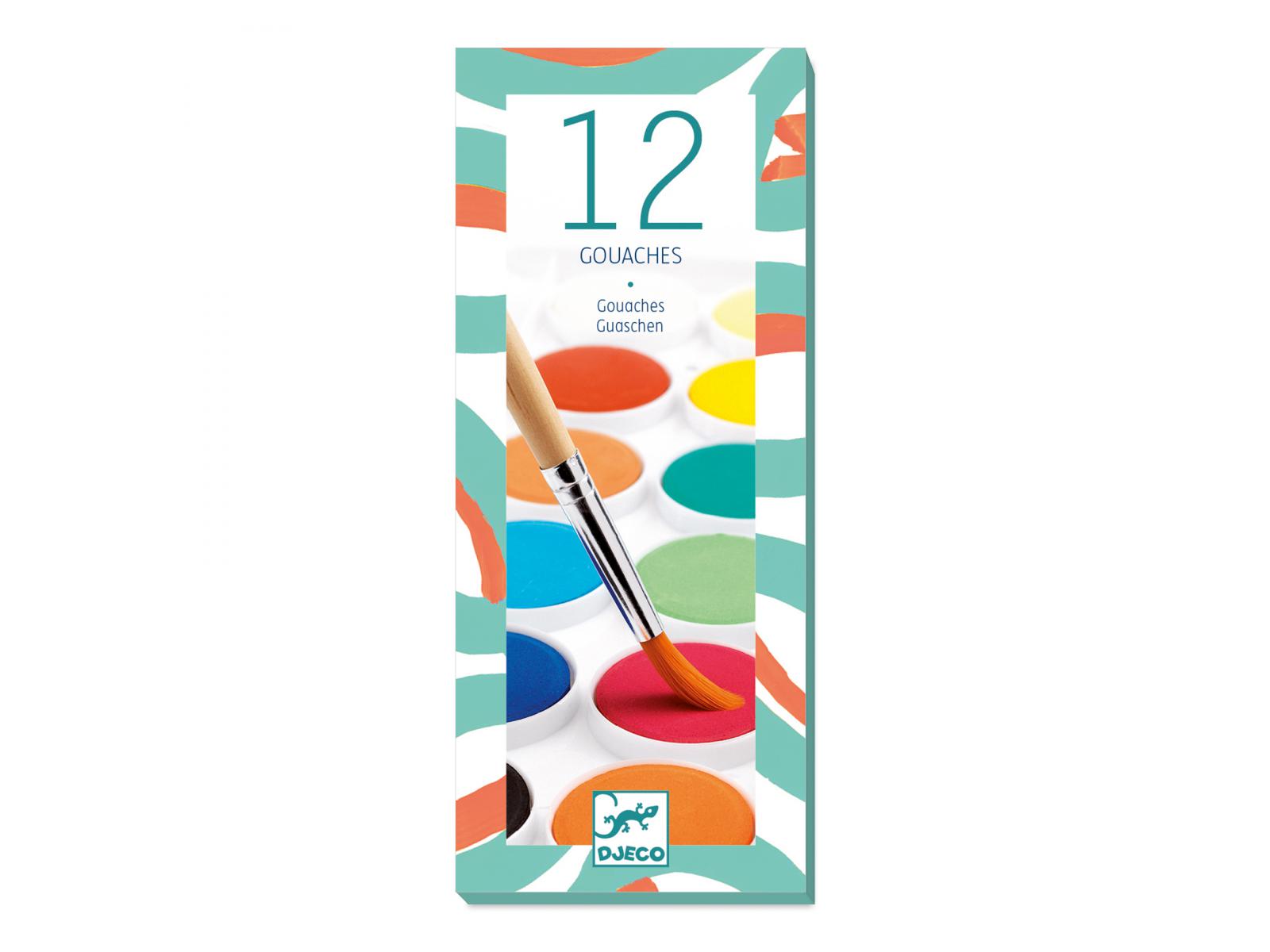 12 pastilles gouaches Classique, DJECO