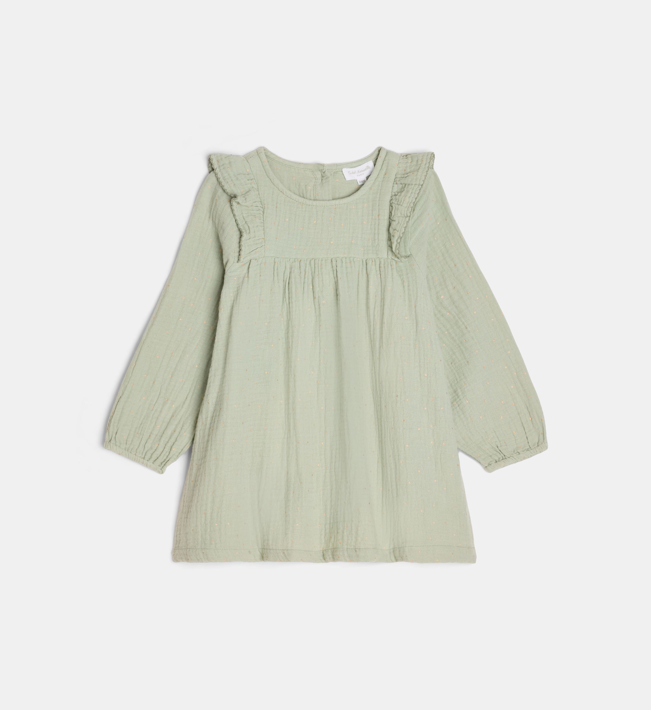 Robe ample tasa en gaze de coton bio à pois, CADET ROUSSELLE