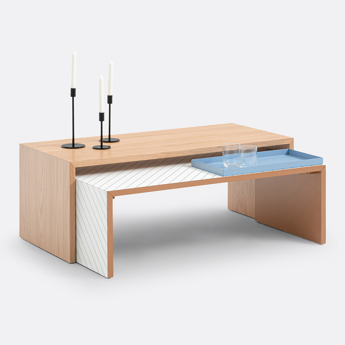 Table basse gigogne avec plateau Nesting