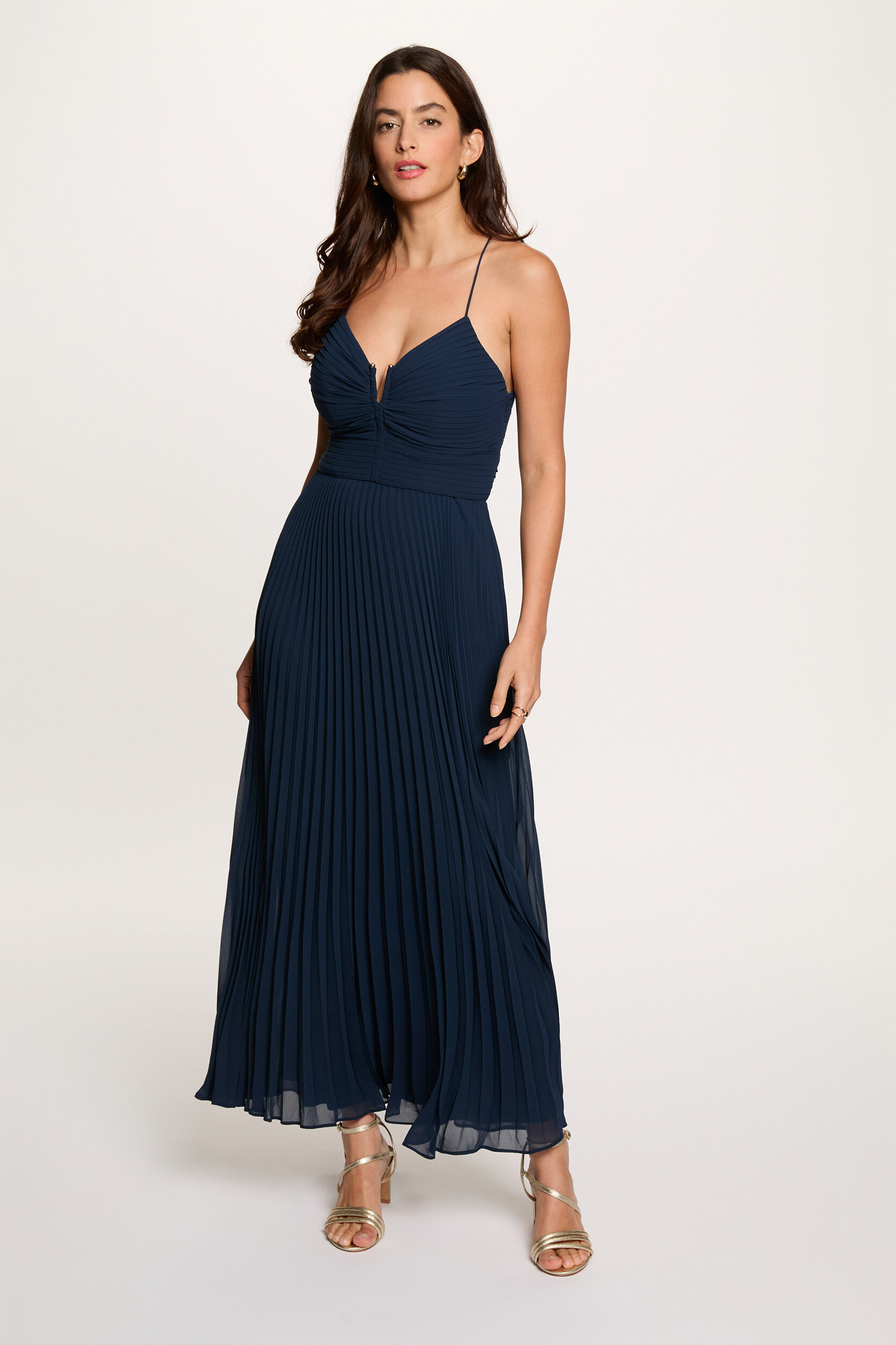 DIESEL - ROBE LONGUE MÉTALLISÉE BLEUE – LE LABO STORE