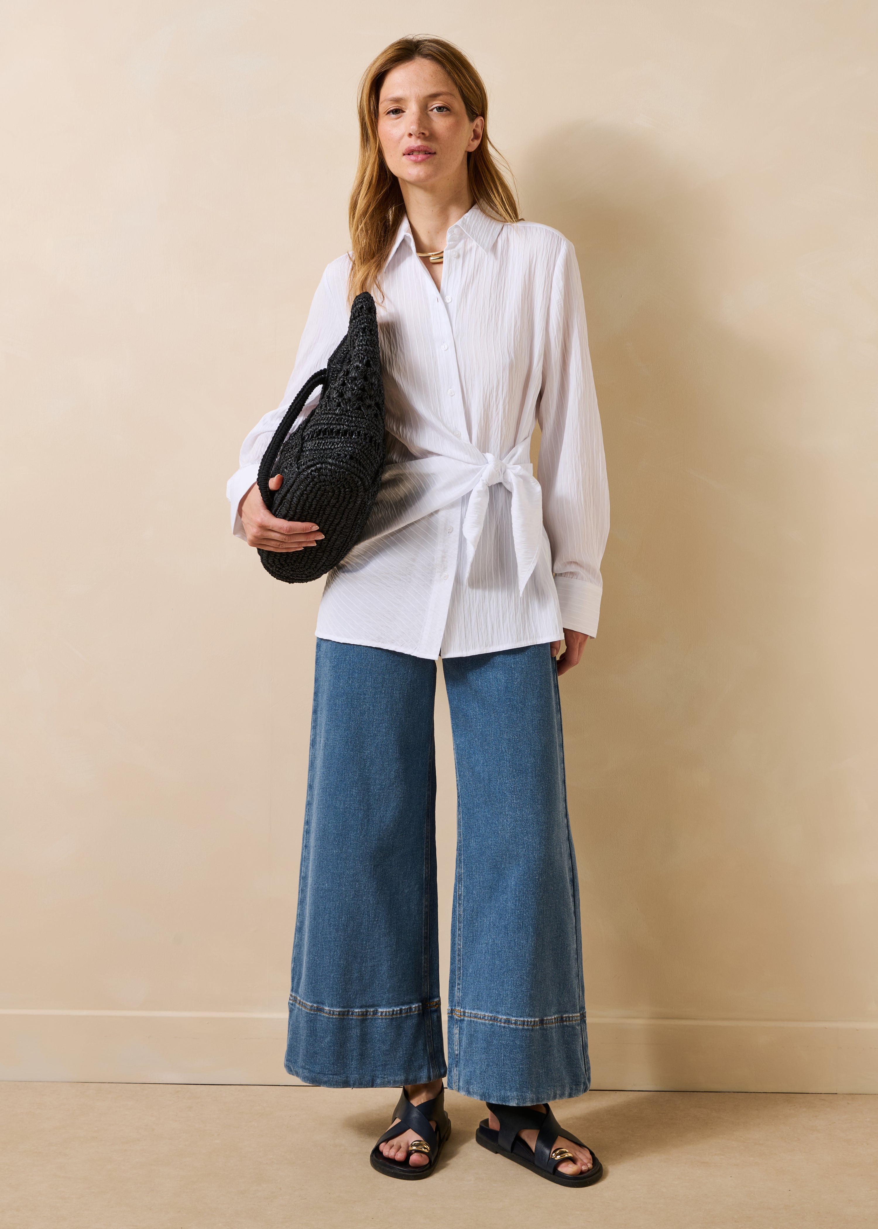 Chemise avec pan à nouer, LA FEE MARABOUTEE