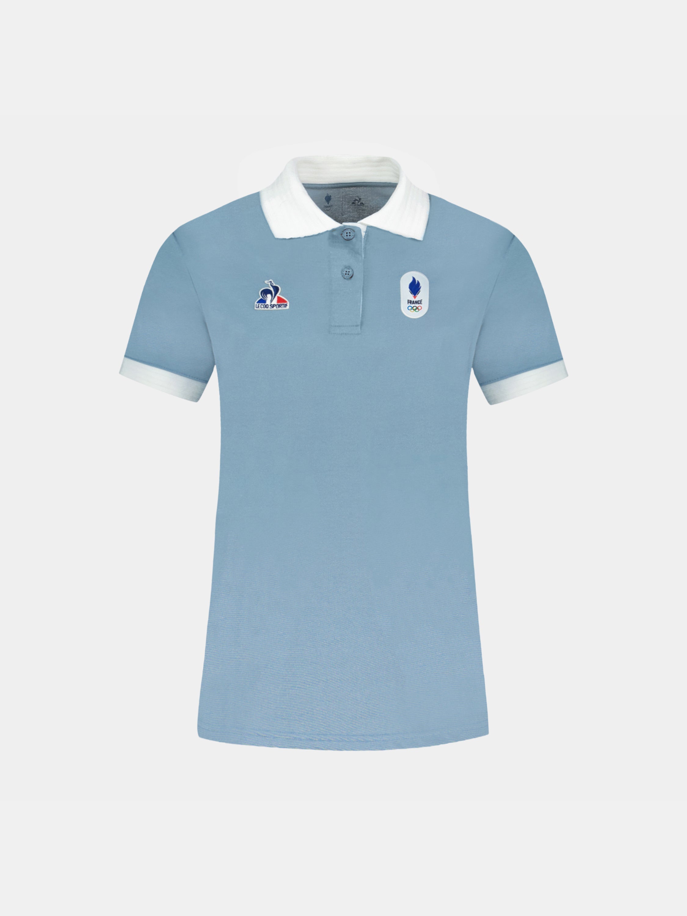 Polo Équipe de France Olympique 2026 en jersey technique Jeux Olympiques EQUIPE DE FRANCE, LE COQ SPORTIF