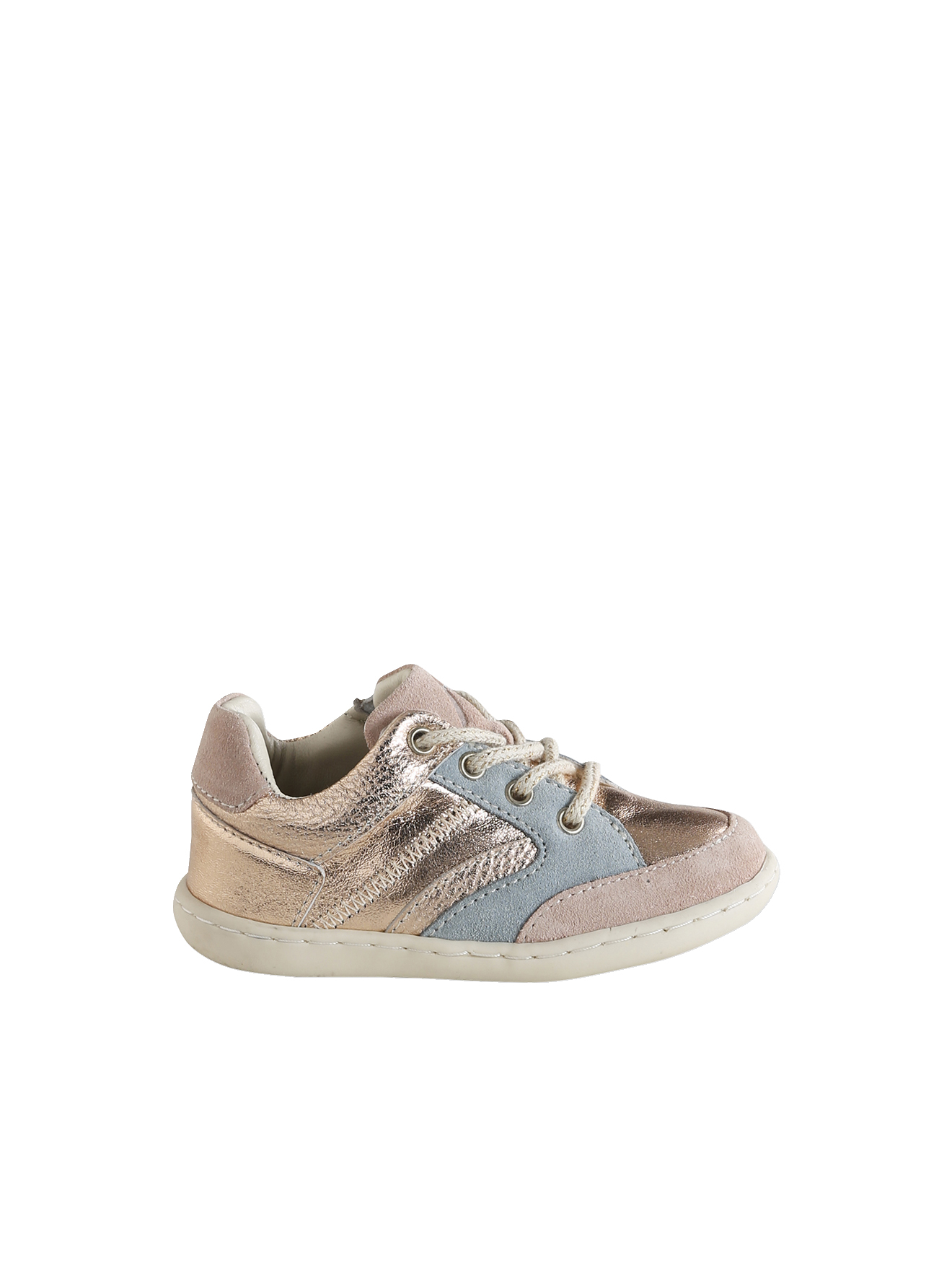 Baskets bébé cuir souple zippées, VERTBAUDET