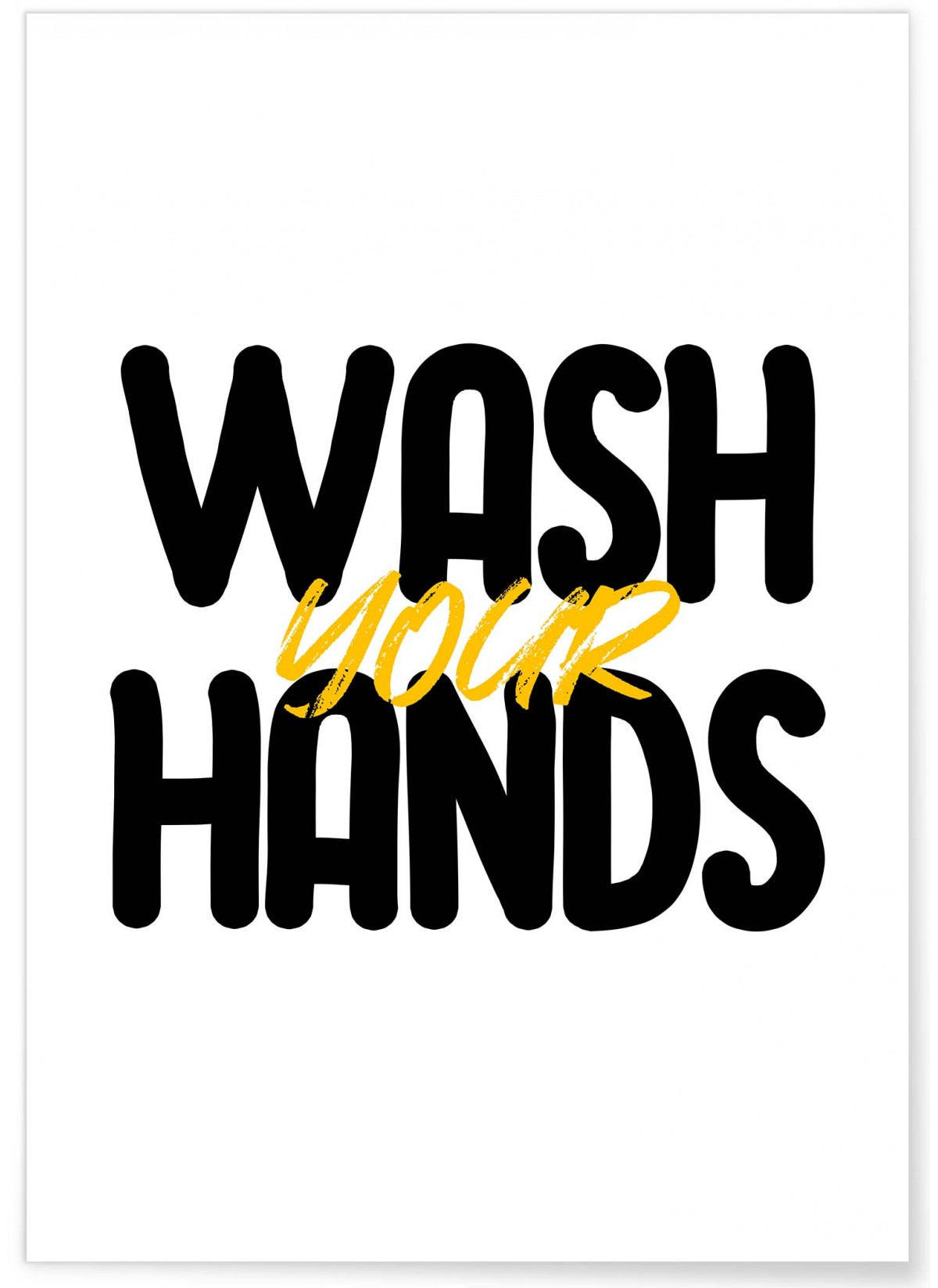Affiche 'Wash your hands', L'AFFICHERIE