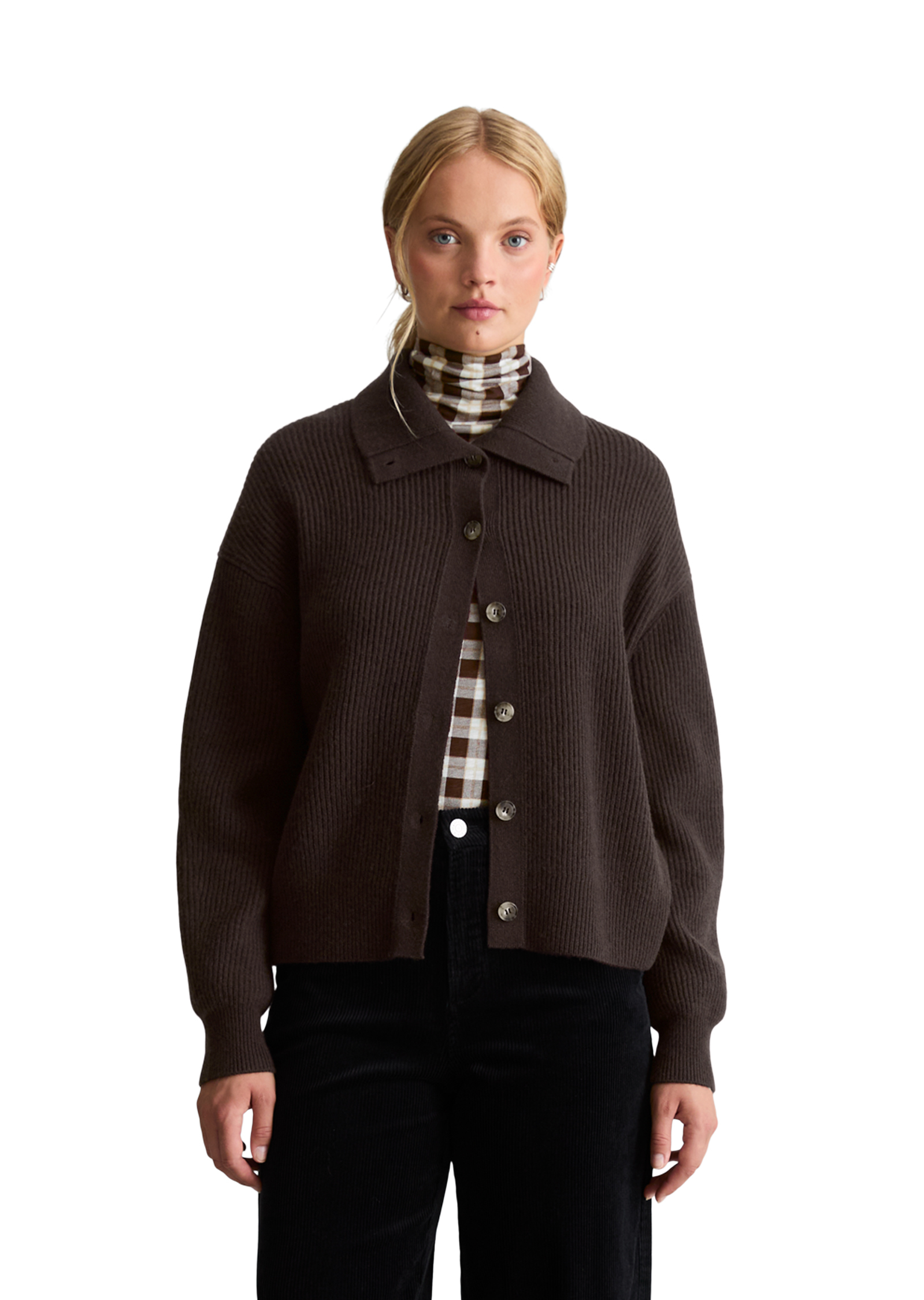 Cardigan en laine mérinos, coupe classique au toucher doux, MARC O’POLO DENIM