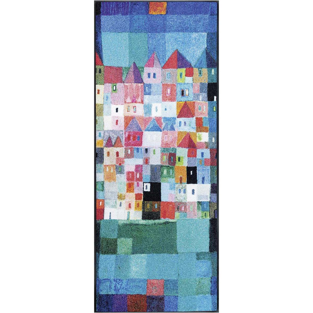Paillasson tissé motif fresque FULA, UN AMOUR DE TAPIS