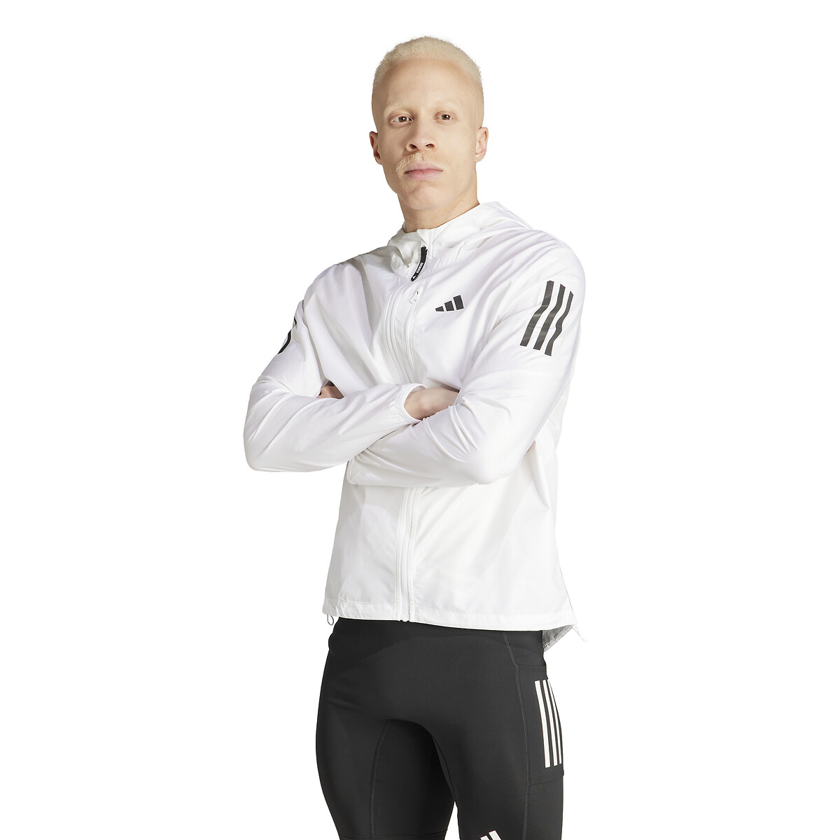 Veste de running petit logo et 3 bandes, adidas Performance