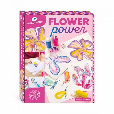 I love creativity - flower power - kit loisir creatif enfant - apprentissage motricité fine et concentration JANOD