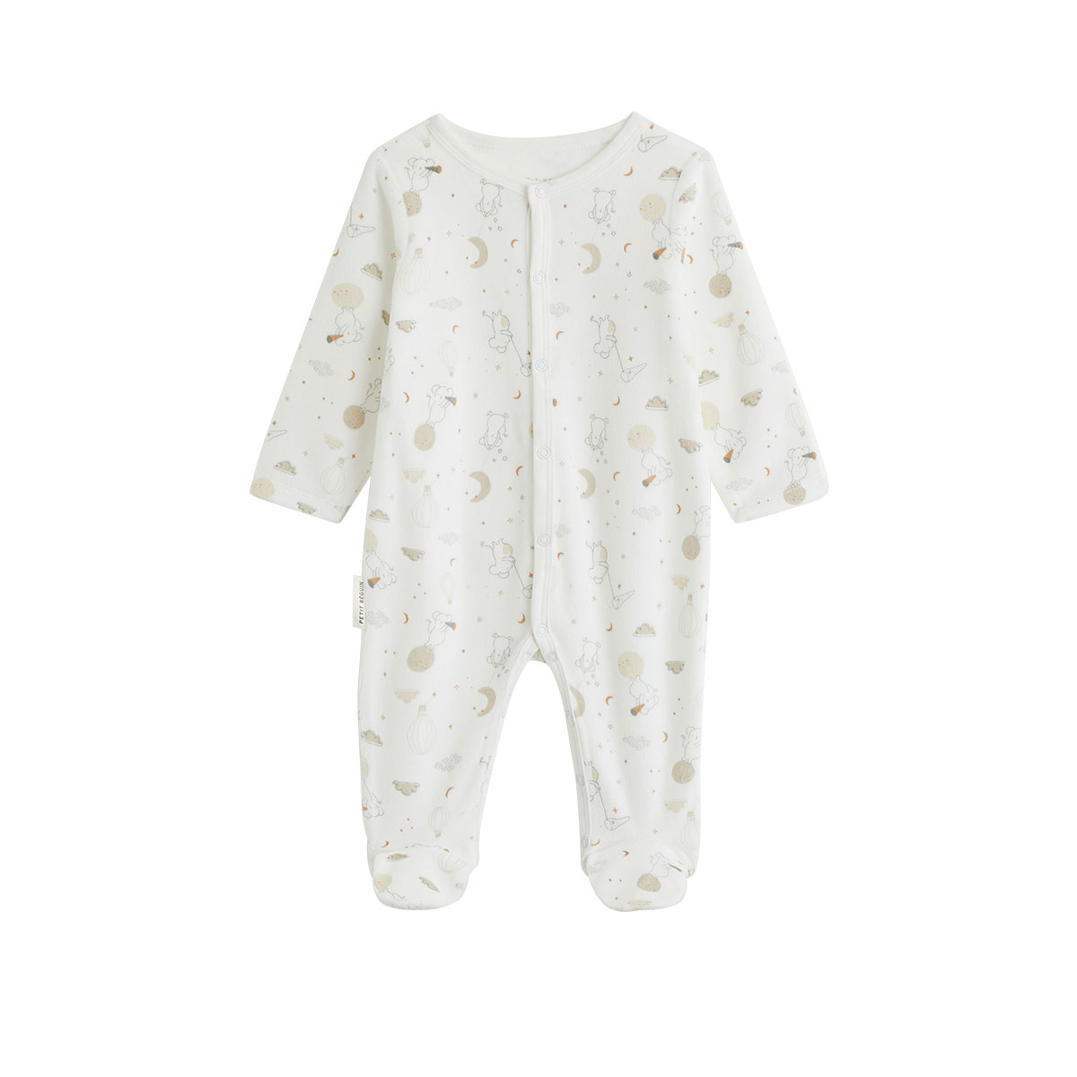 Pyjama bébé en velours Eliah, PETIT BEGUIN