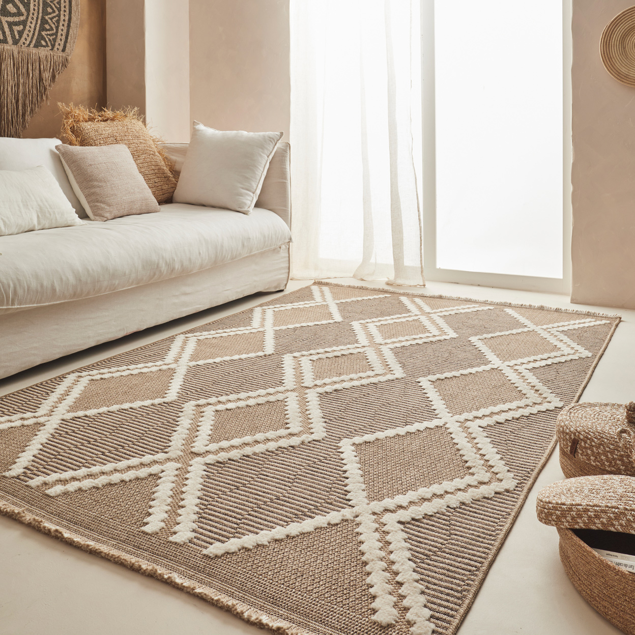 Tapis intérieur extérieur à motif scandinave TULUM, NAZAR RUGS