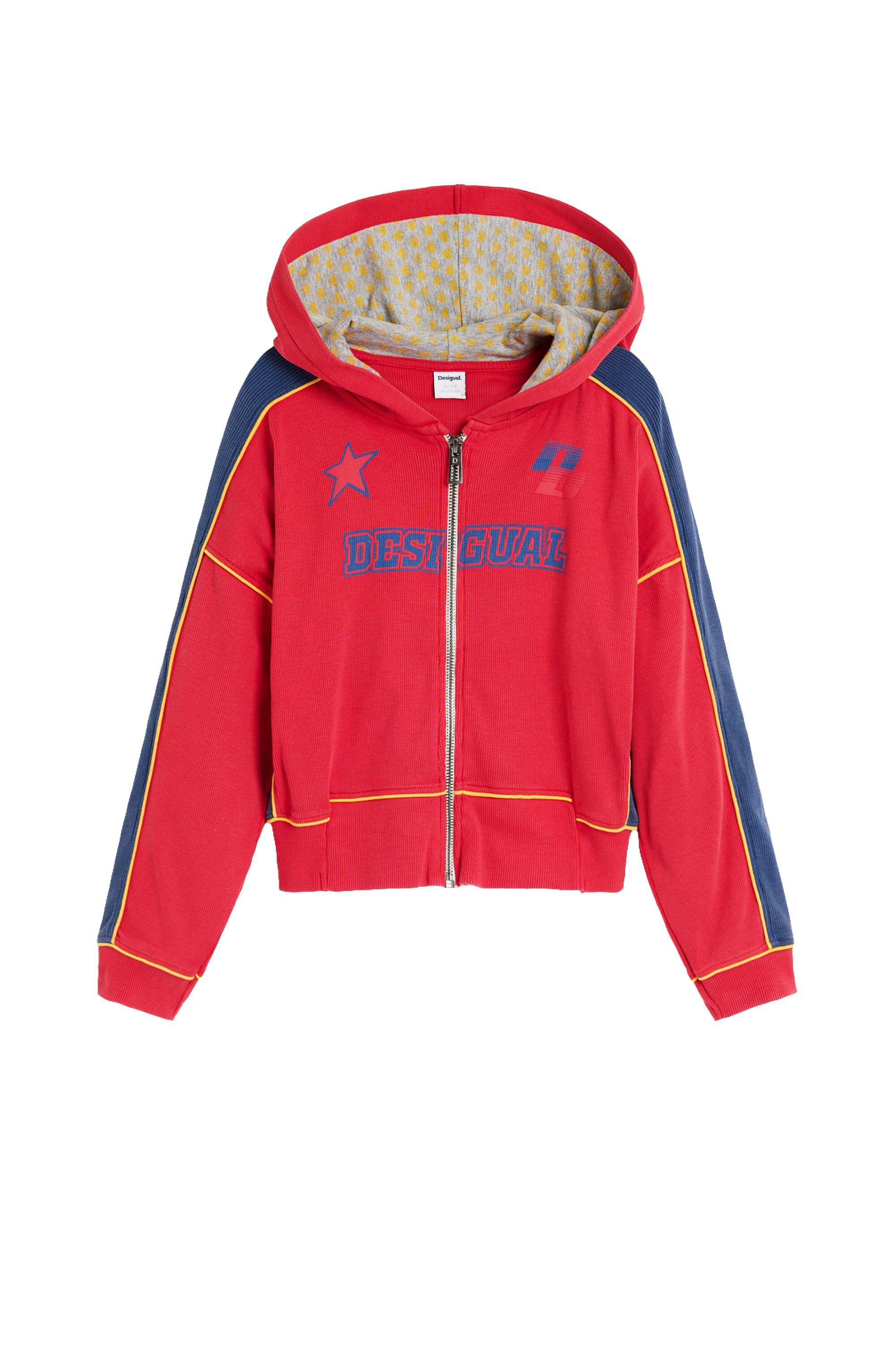 Sweat à capuche zippé, DESIGUAL