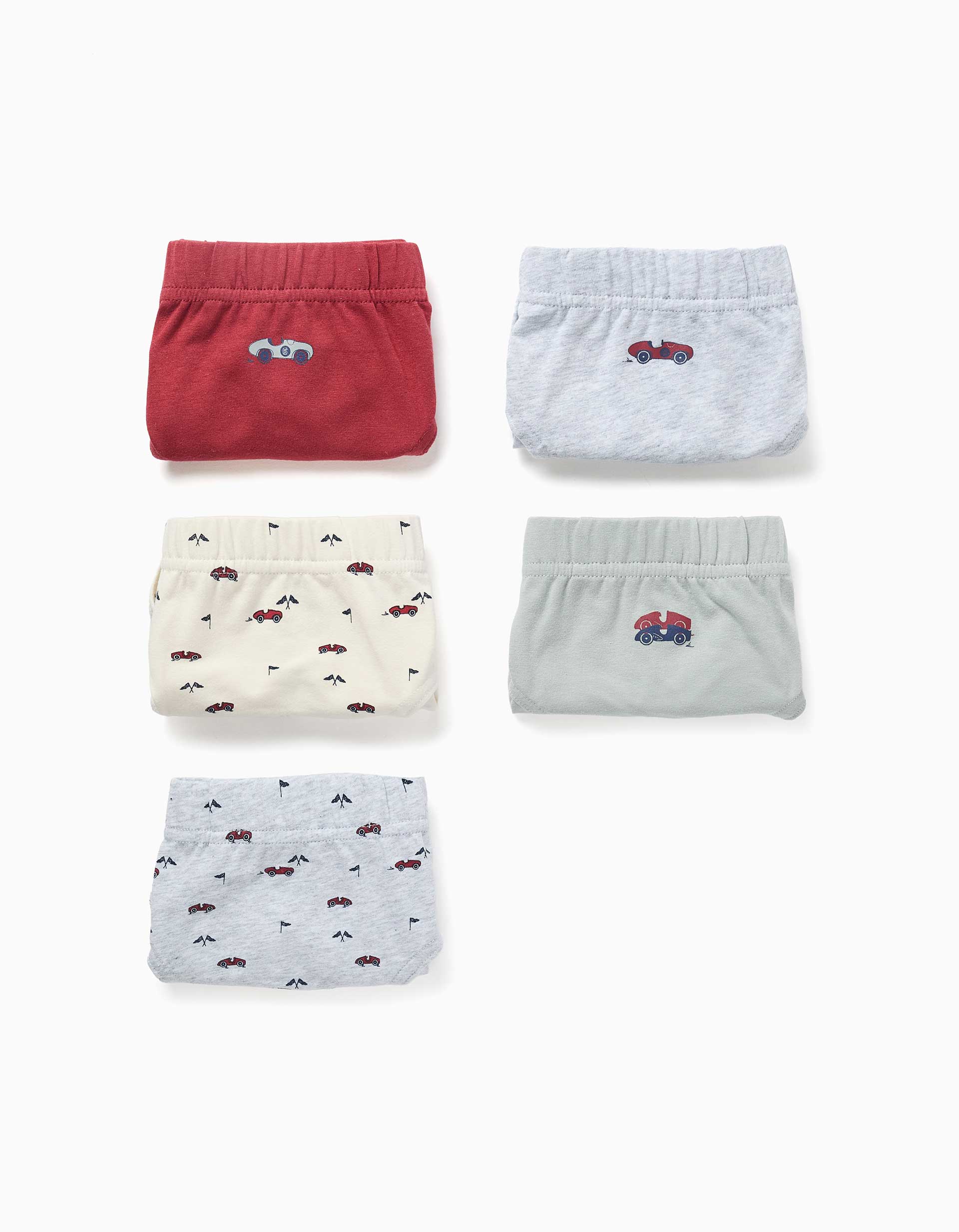 Lot de 5 slips en coton avec imprimés voitures, ZIPPY
