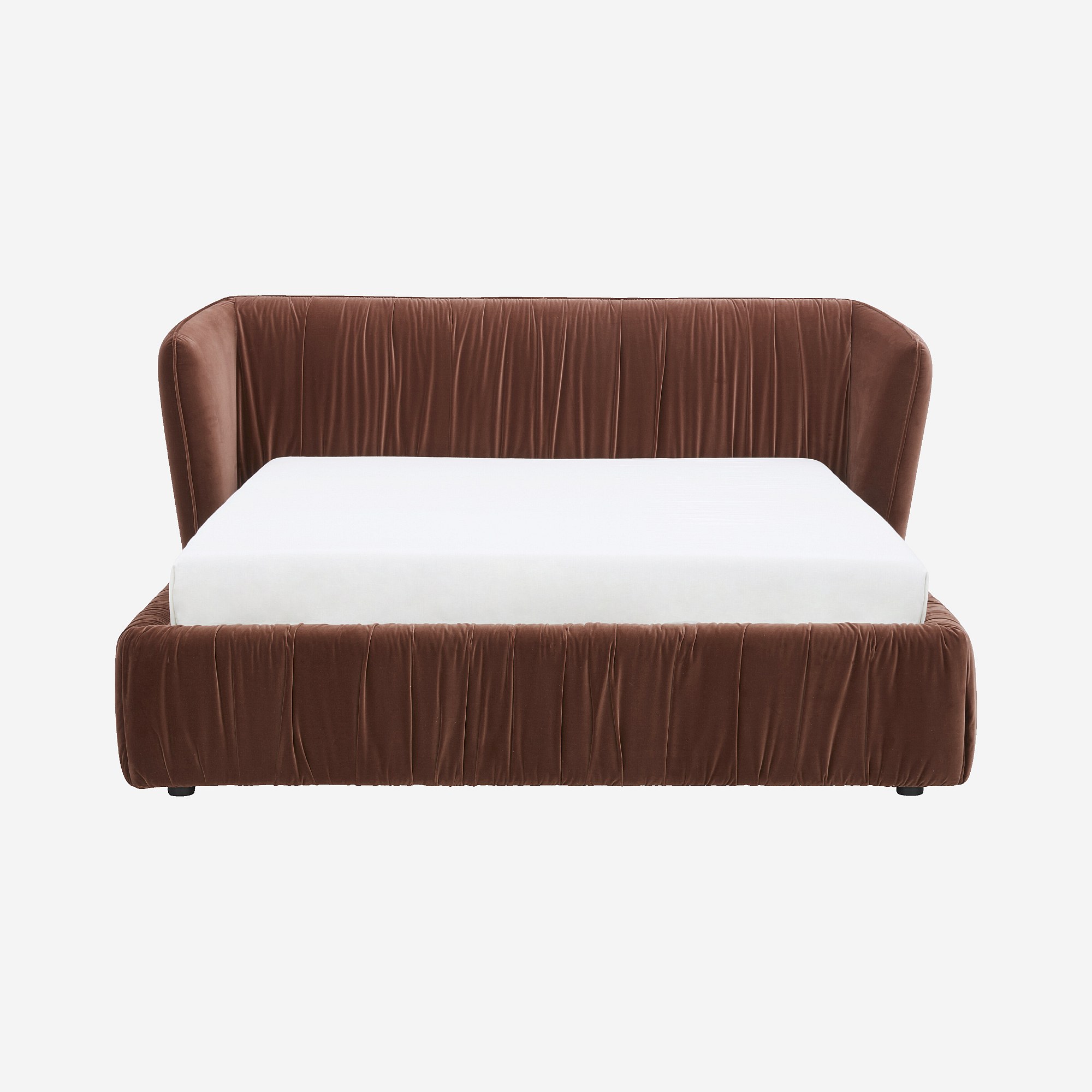 Lit en tissu plissé EVORA, HABITAT