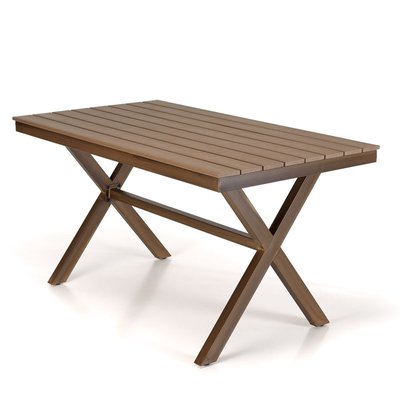 Table de jardin rectangulaire 140 cm couleur bois ajouré GIJON PIER IMPORT
