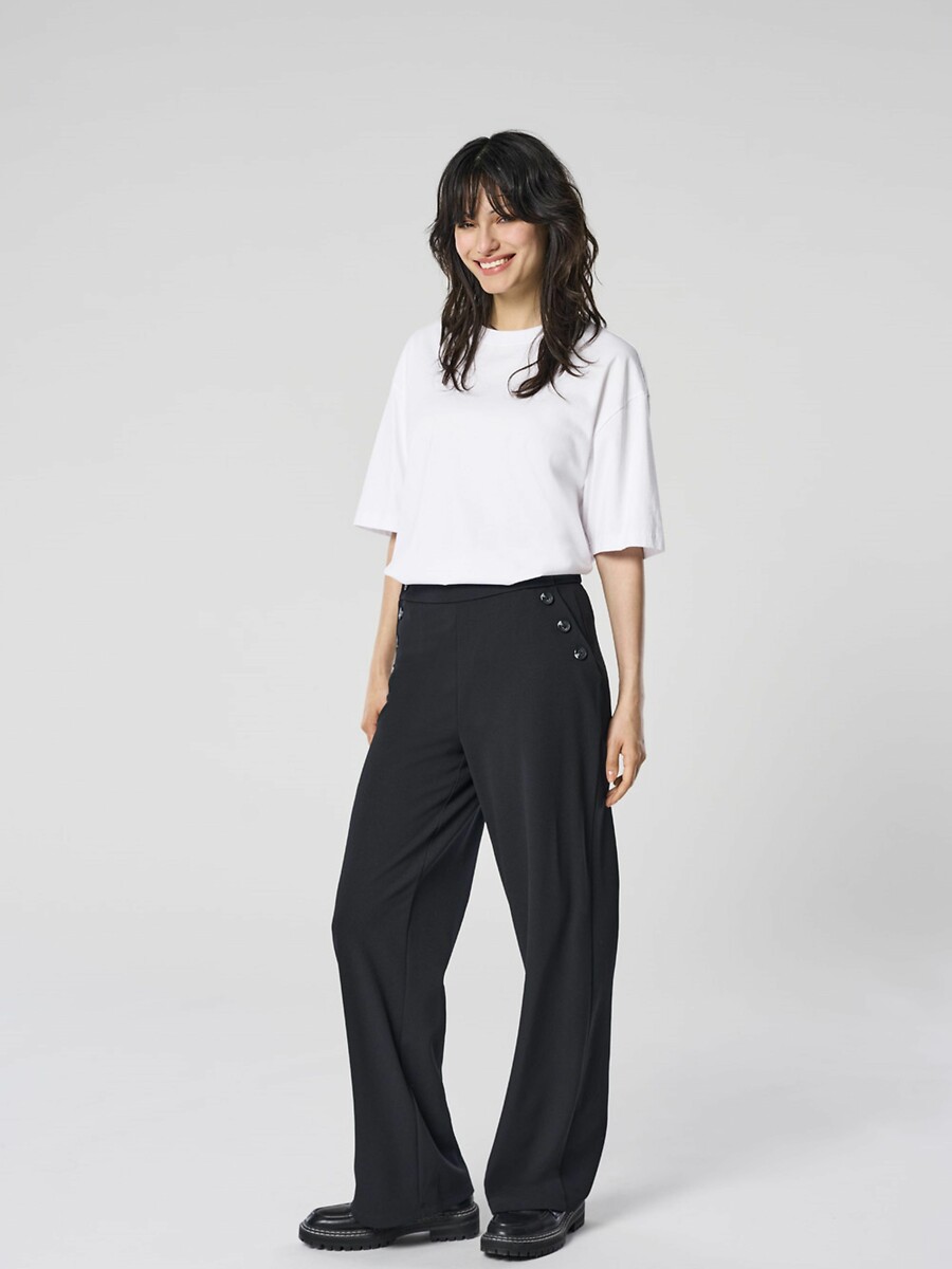 Pantalon large boutonné, ONLY