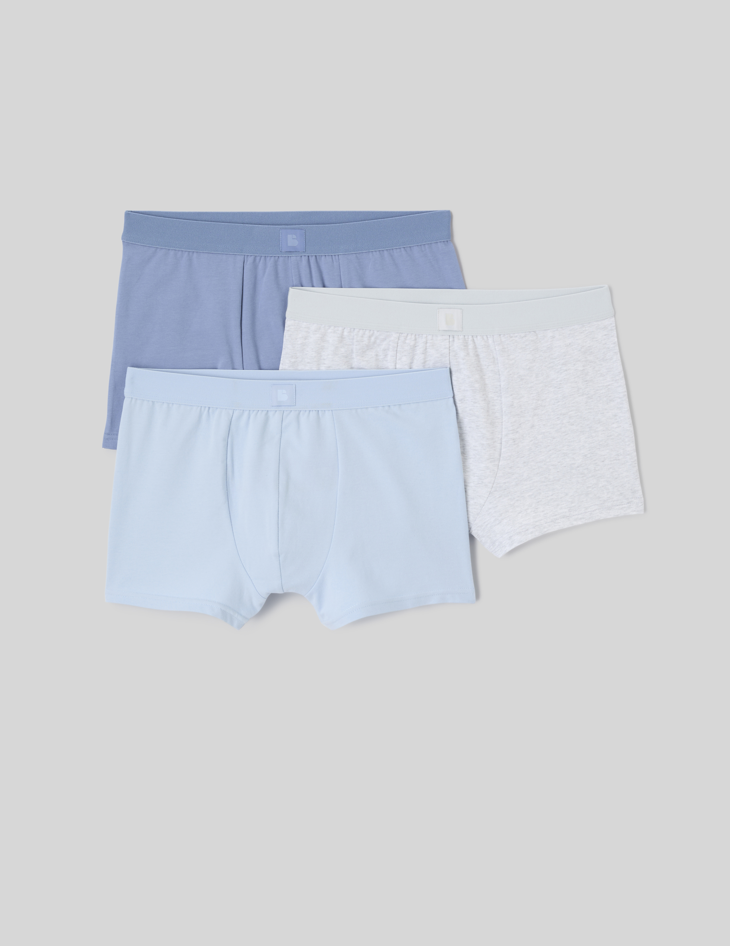 Lot de 3 boxers unis, BZB