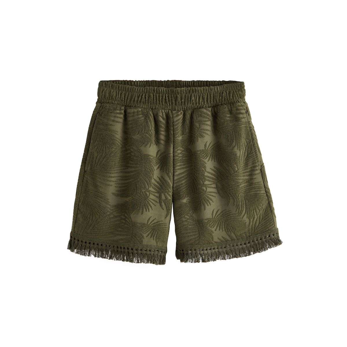 Short d’été en éponge jacquard avec franges, NEXT