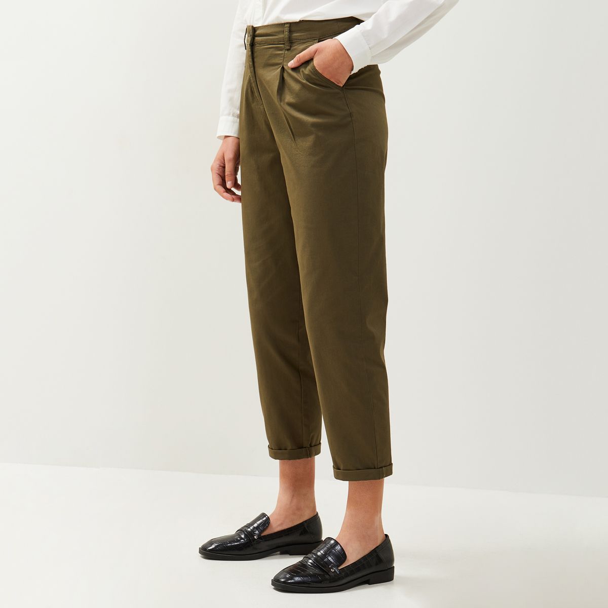 Pantalon chino femme online la redoute