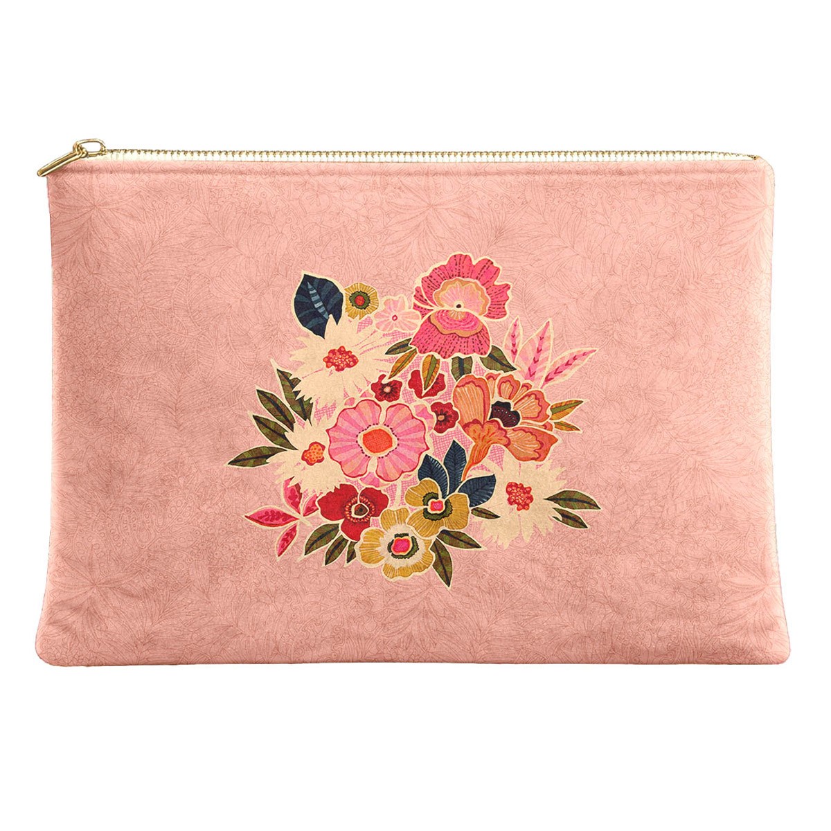 Pochette en velours, motif fleuri, KIMIKO, VENT DE BOHÈME