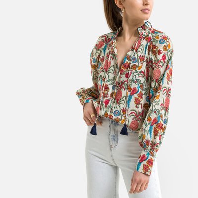 Блузка с принтом и длинными рукавами CARIS LEON & HARPER