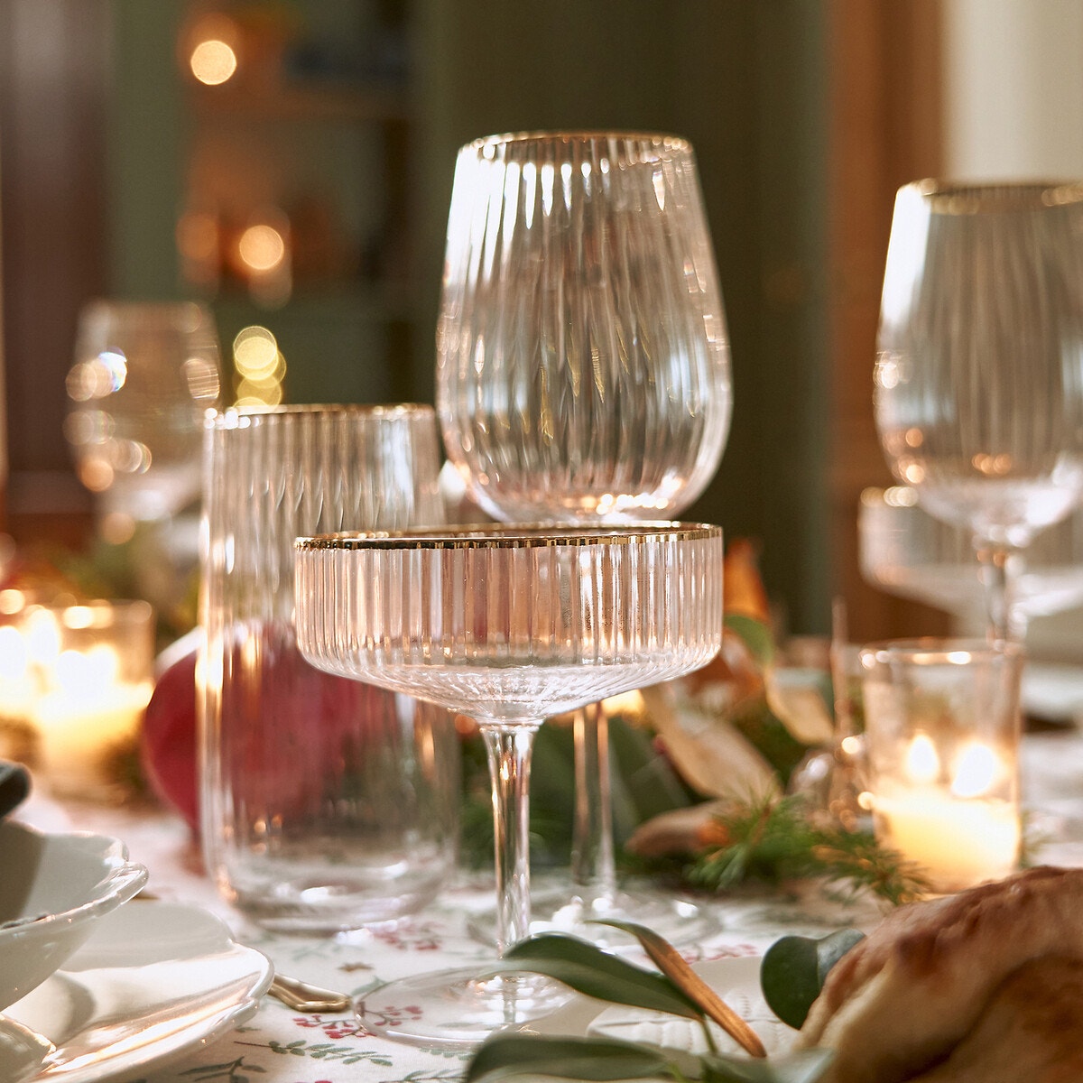 Verres à jus d'eau, Lot de 4, 12,8 onces, Collection Palermo, Verre de  cristal