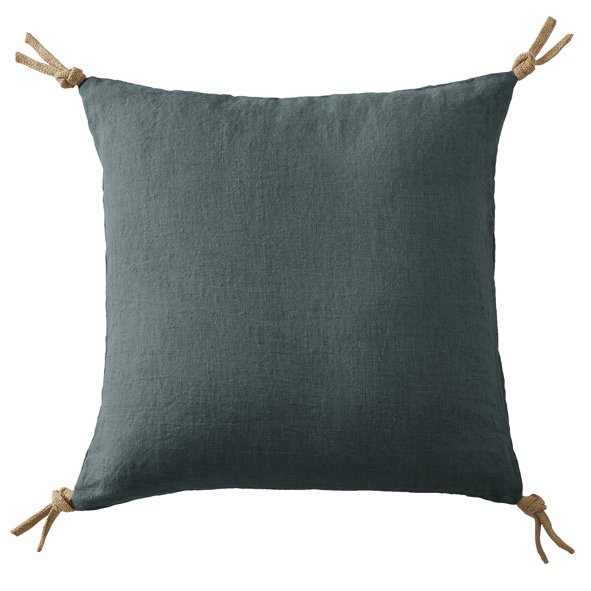 Coussin 45x45 cm Lin Français Ardoise, EDEN
