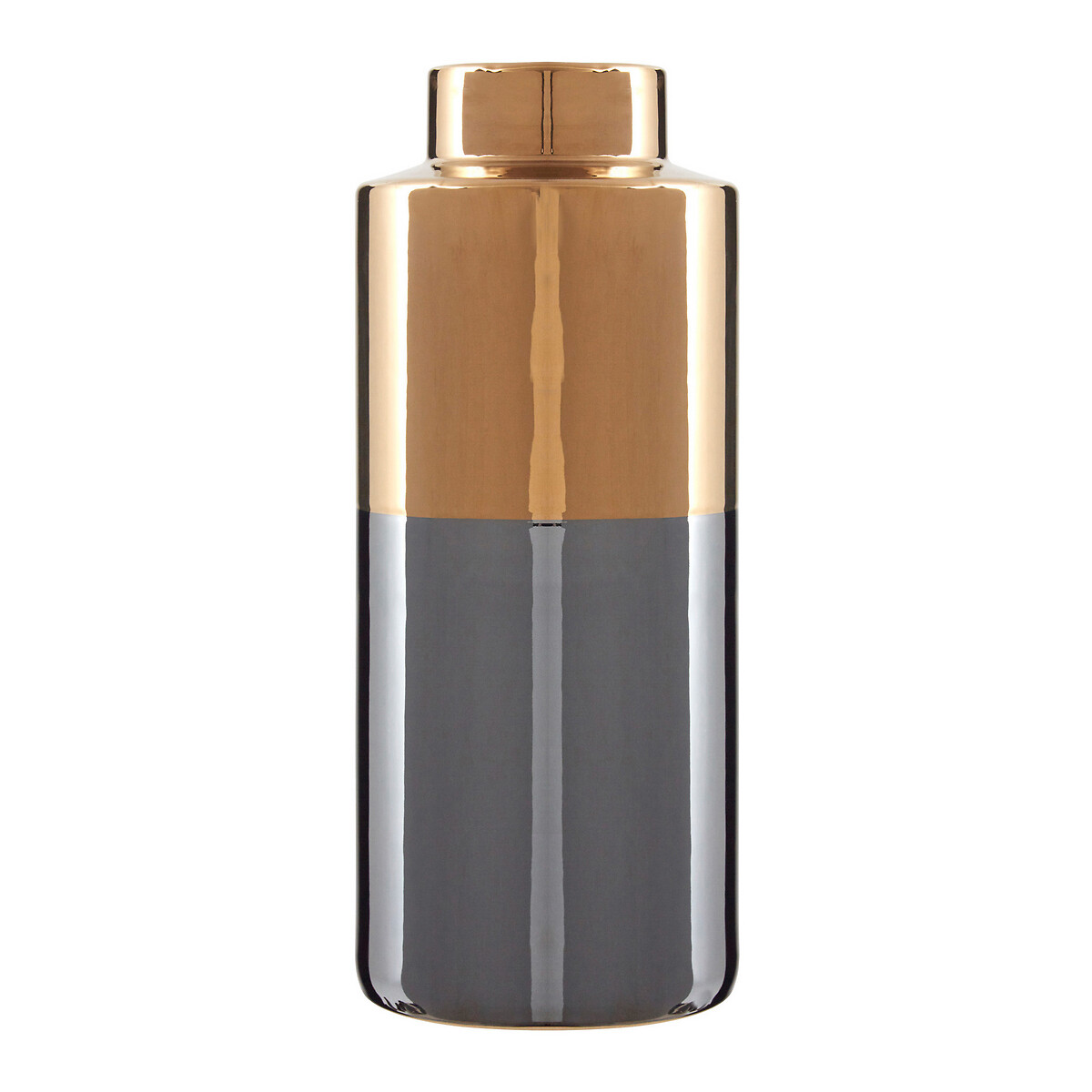 34cm Bronze and Grey Metallic Vase, FIFTY FIVE SOUTH