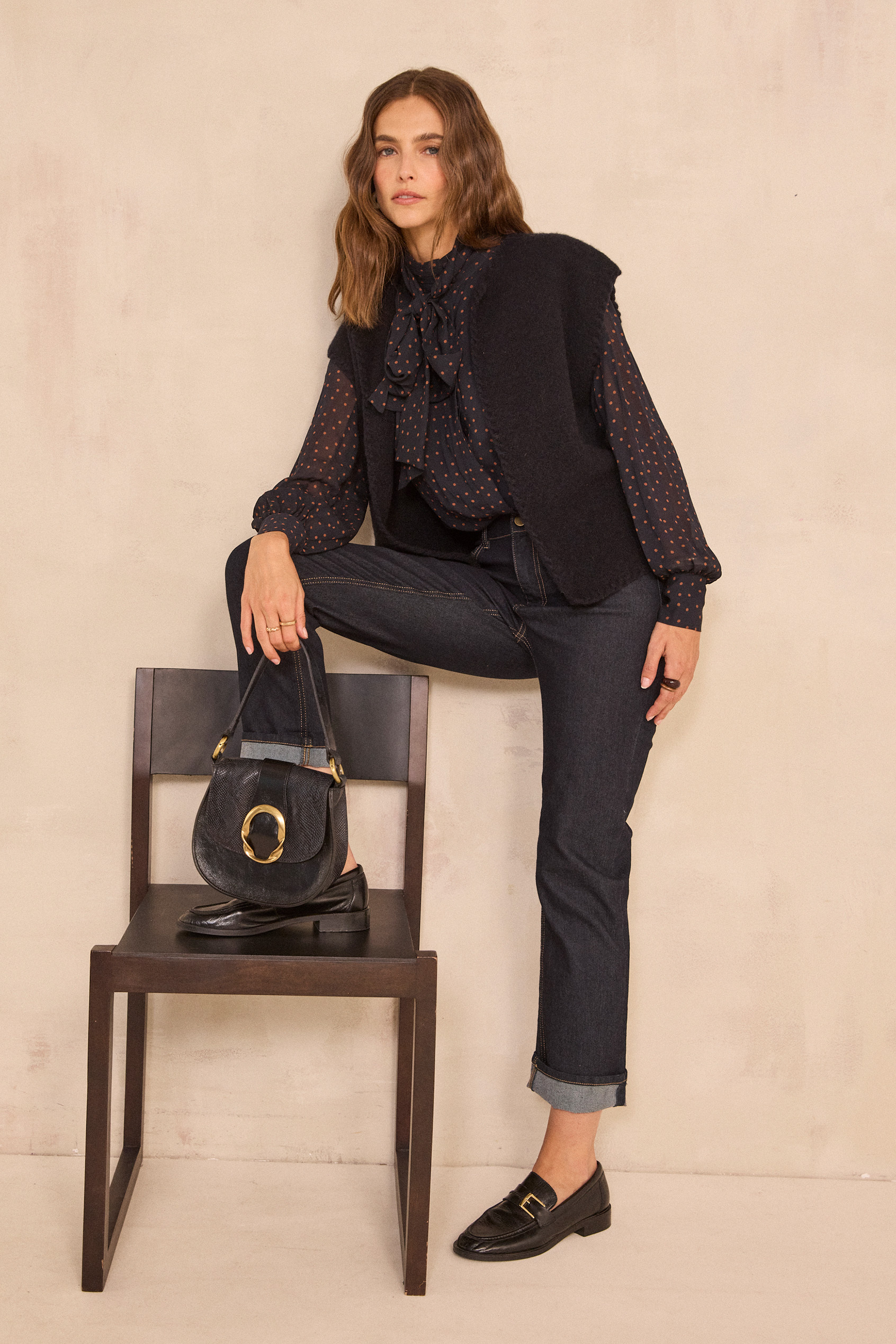 Gilet sans manches en laine mélangé ANTHEA, Maison 123