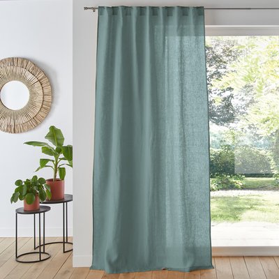 Onega Washed Linen Single Curtain with Concealed Tabs LA REDOUTE INTERIEURS