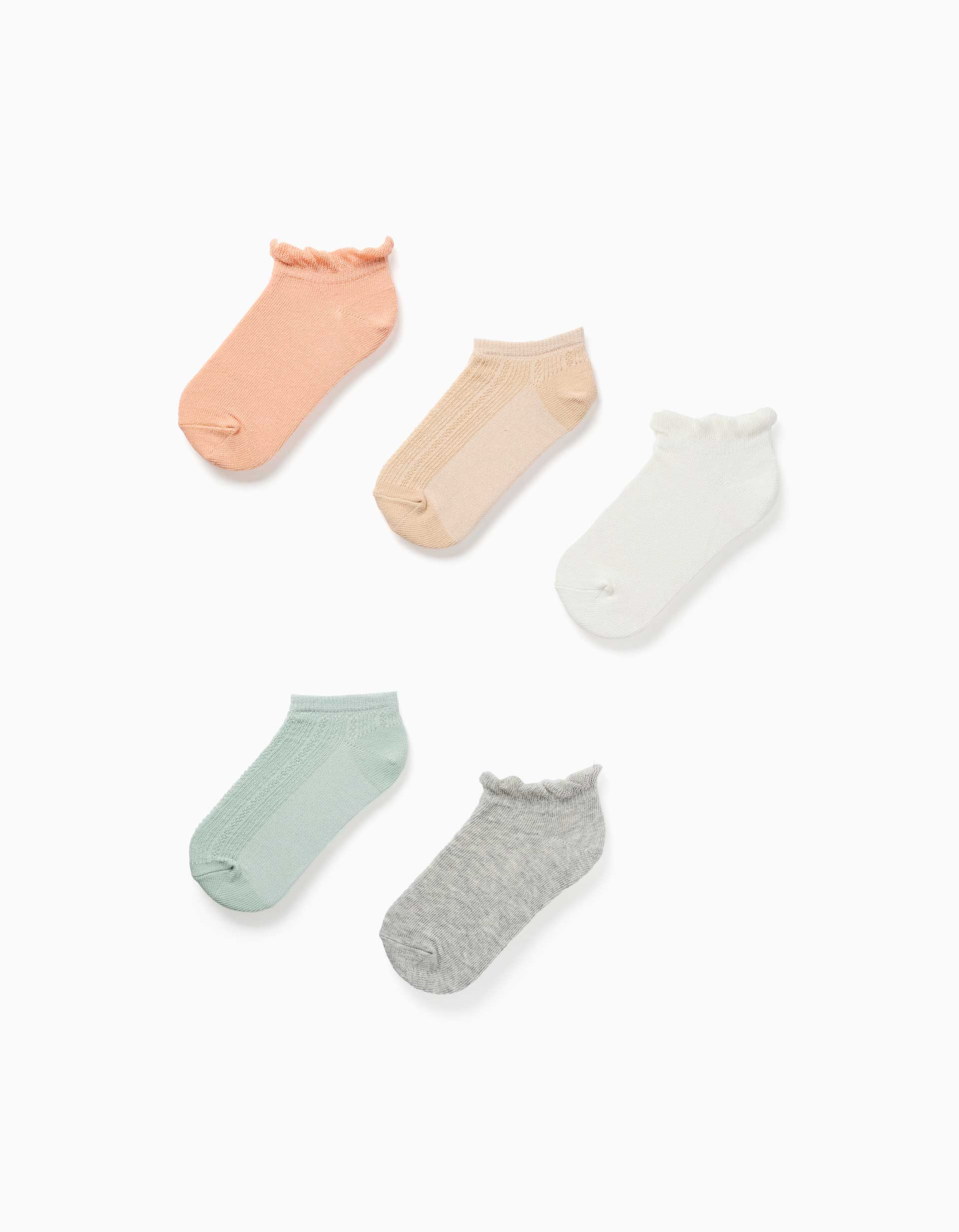 5 paires de socquettes avec volants/jacquard, ZIPPY