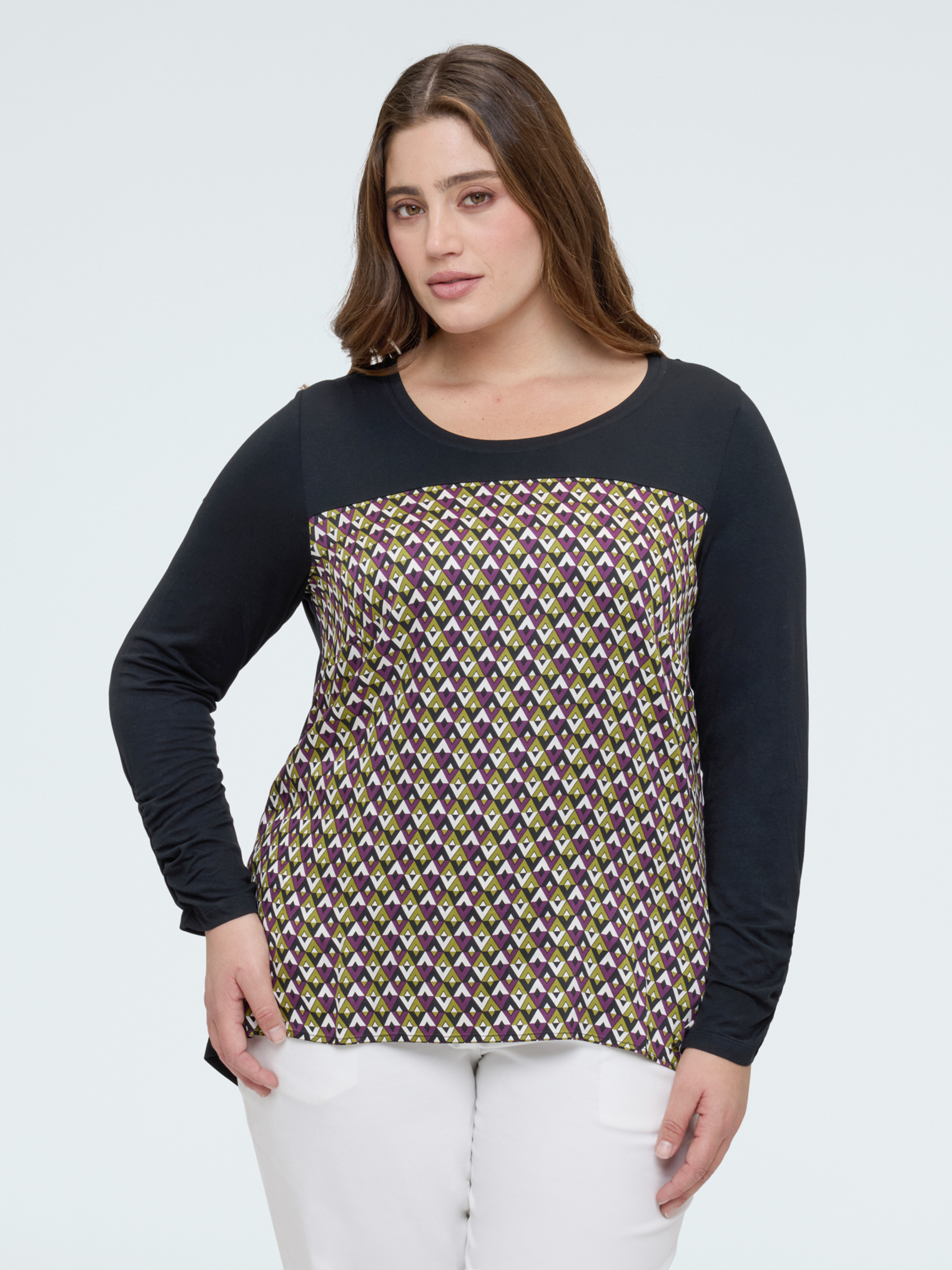 T-shirt avec imprimé optical, FIORELLA RUBINO