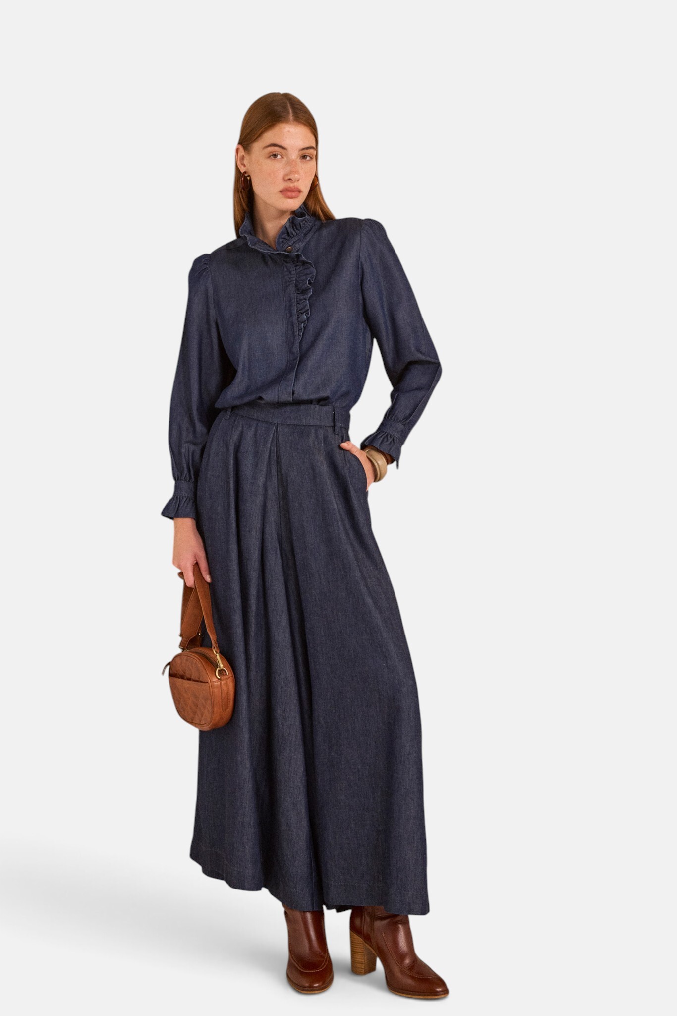 Pantalon extra large en denim TATIANA, Maison 123
