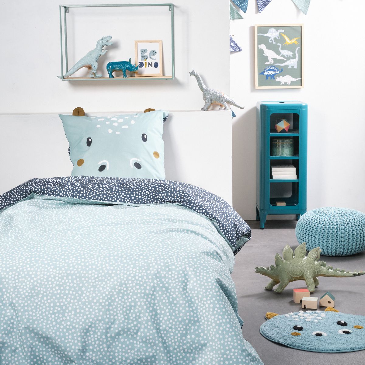 Parure de lit enfant imprimé animalier FUNNY TIM, TODAY