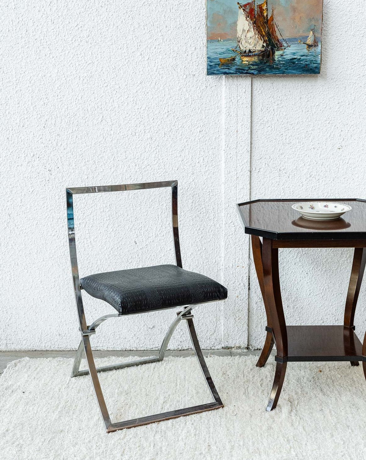 Lot de 2 chaises en métal Diana N°252 - Bon état, DEBONGOUT