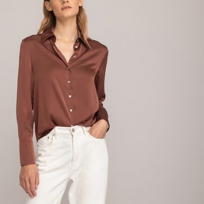 Satin Long Sleeve Shirt LA REDOUTE COLLECTIONS