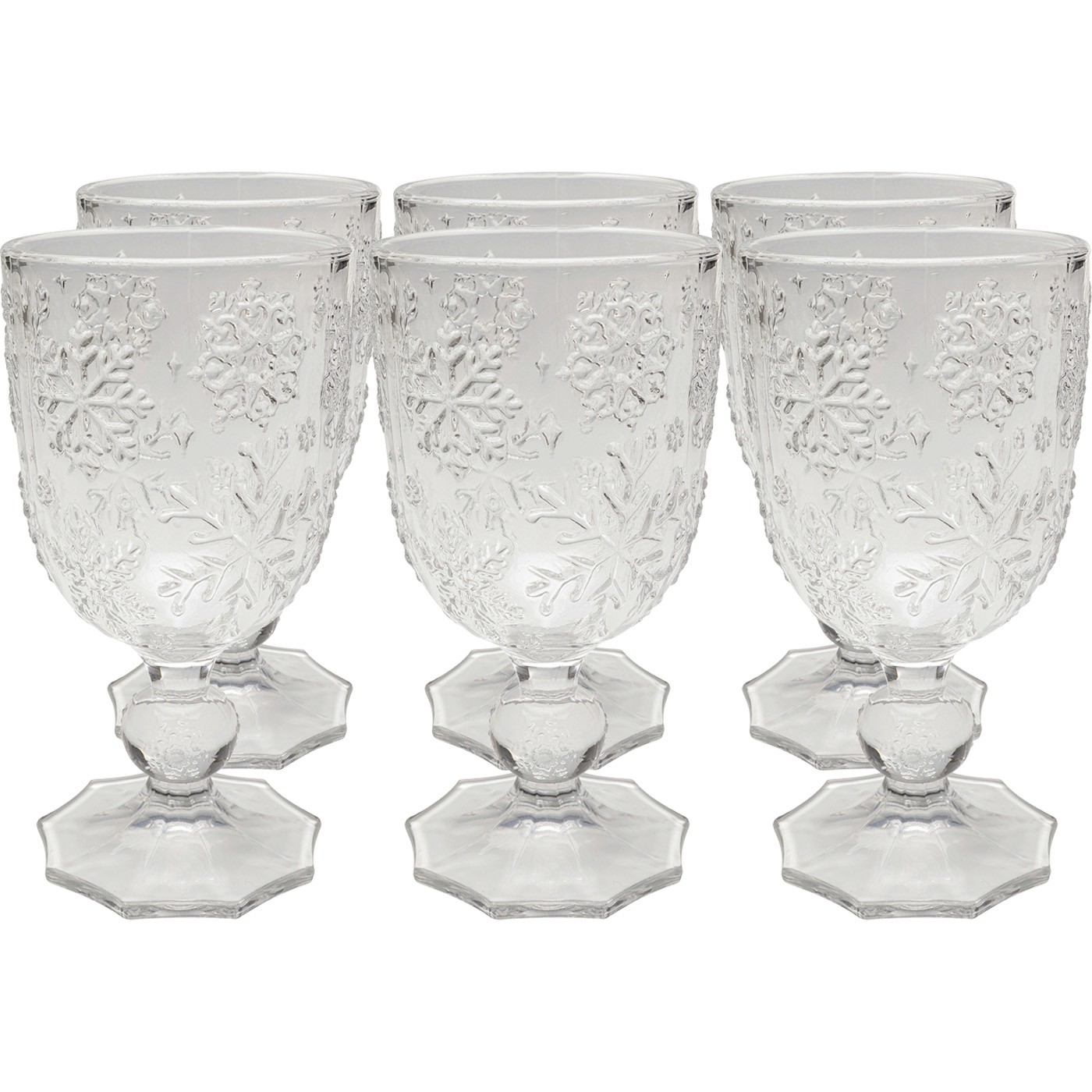 Lot de 6 verres à vin, ICE FLOWERS, KARE DESIGN