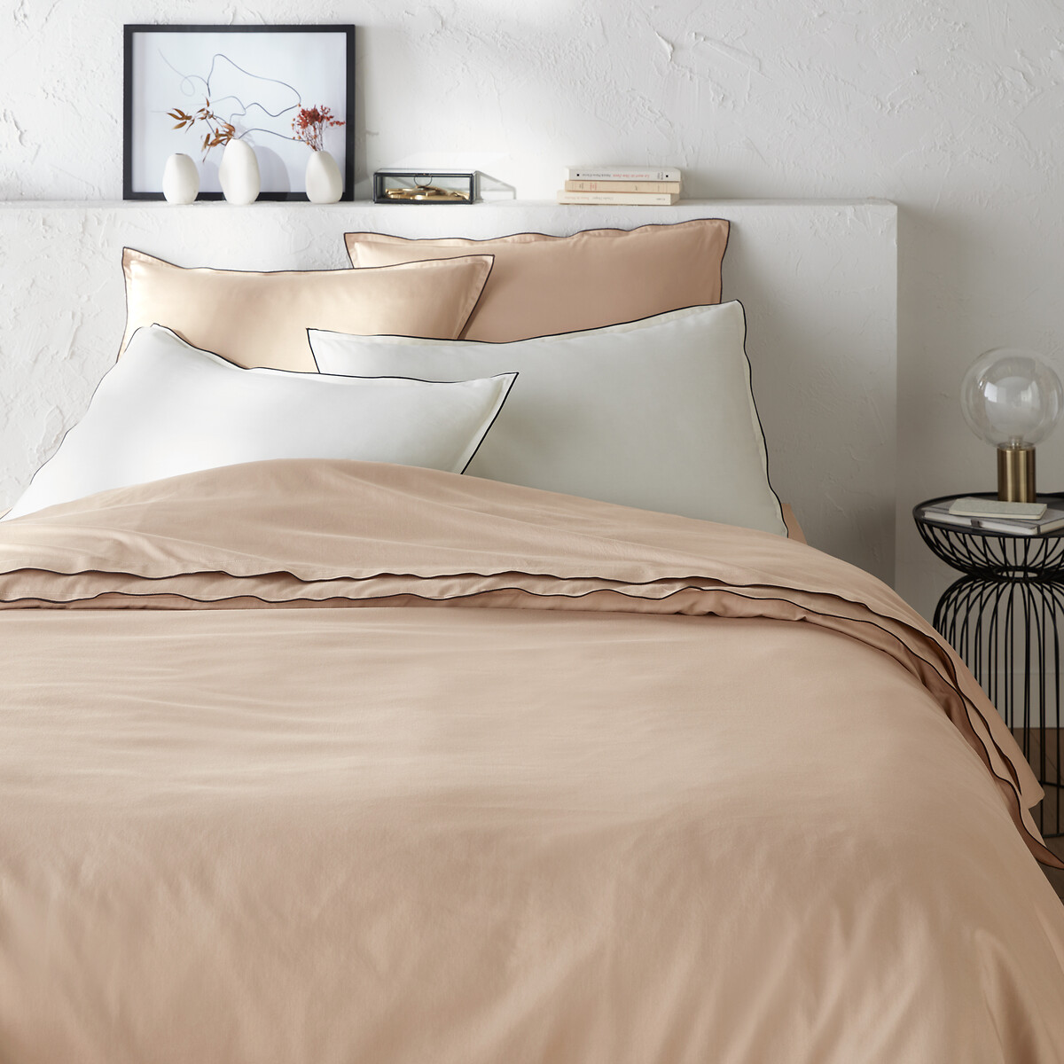 Housse de couette satin de coton lavé, Victor uni