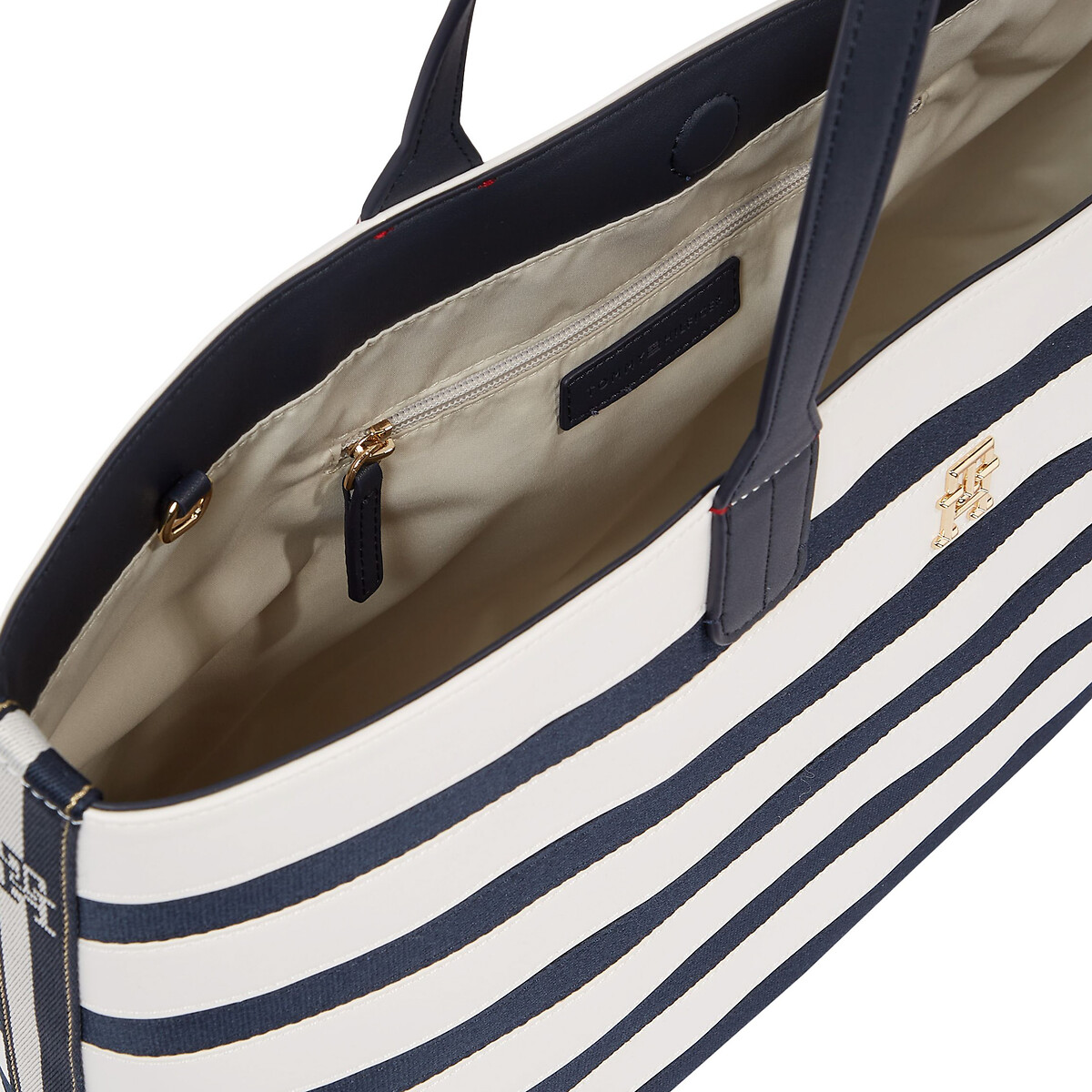 John Lewis Navy Stripe Bottle Bag